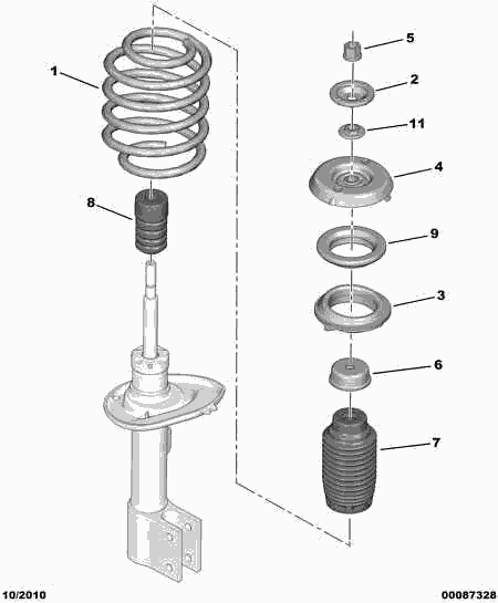 PSA 5035 58 - Supporto ammortizzatore a molla www.autoricambi360.it