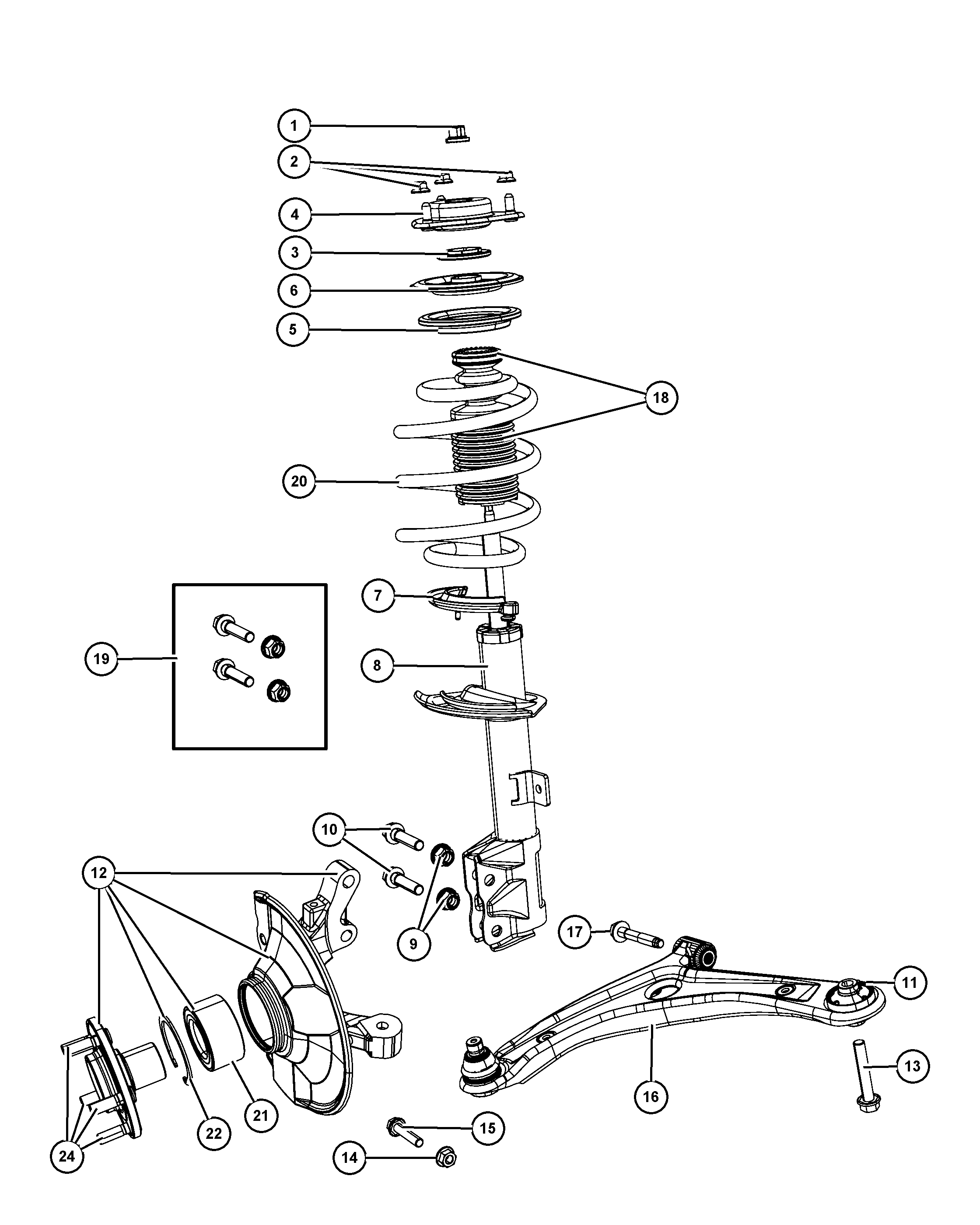 FCA 5085 458AA - Cuscinetto volvente, Supporto ammortizz. a molla www.autoricambi360.it