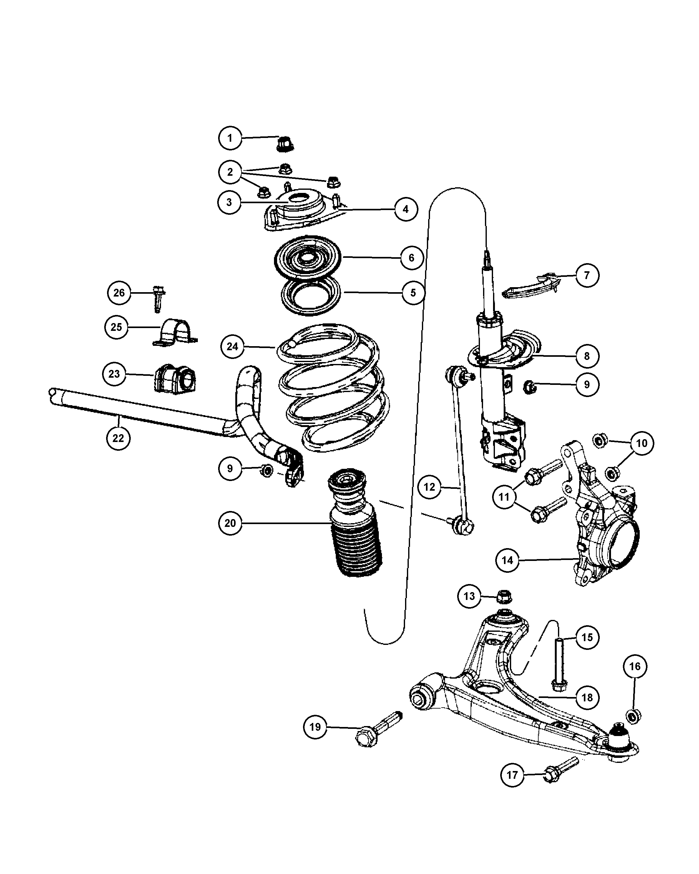 FCA 5085 458AA - Cuscinetto volvente, Supporto ammortizz. a molla www.autoricambi360.it