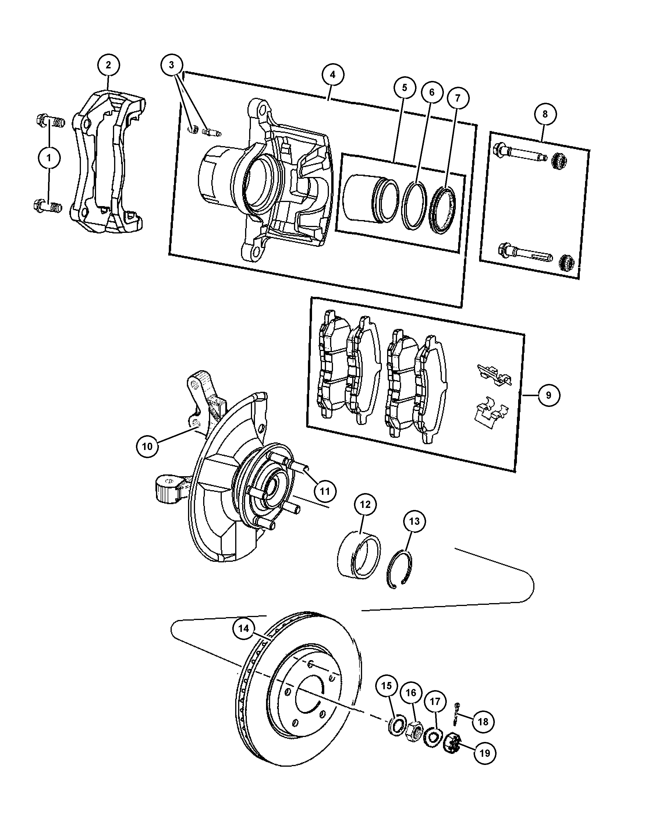 FCA 68020 494AB - Kit pastiglie freno, Freno a disco www.autoricambi360.it