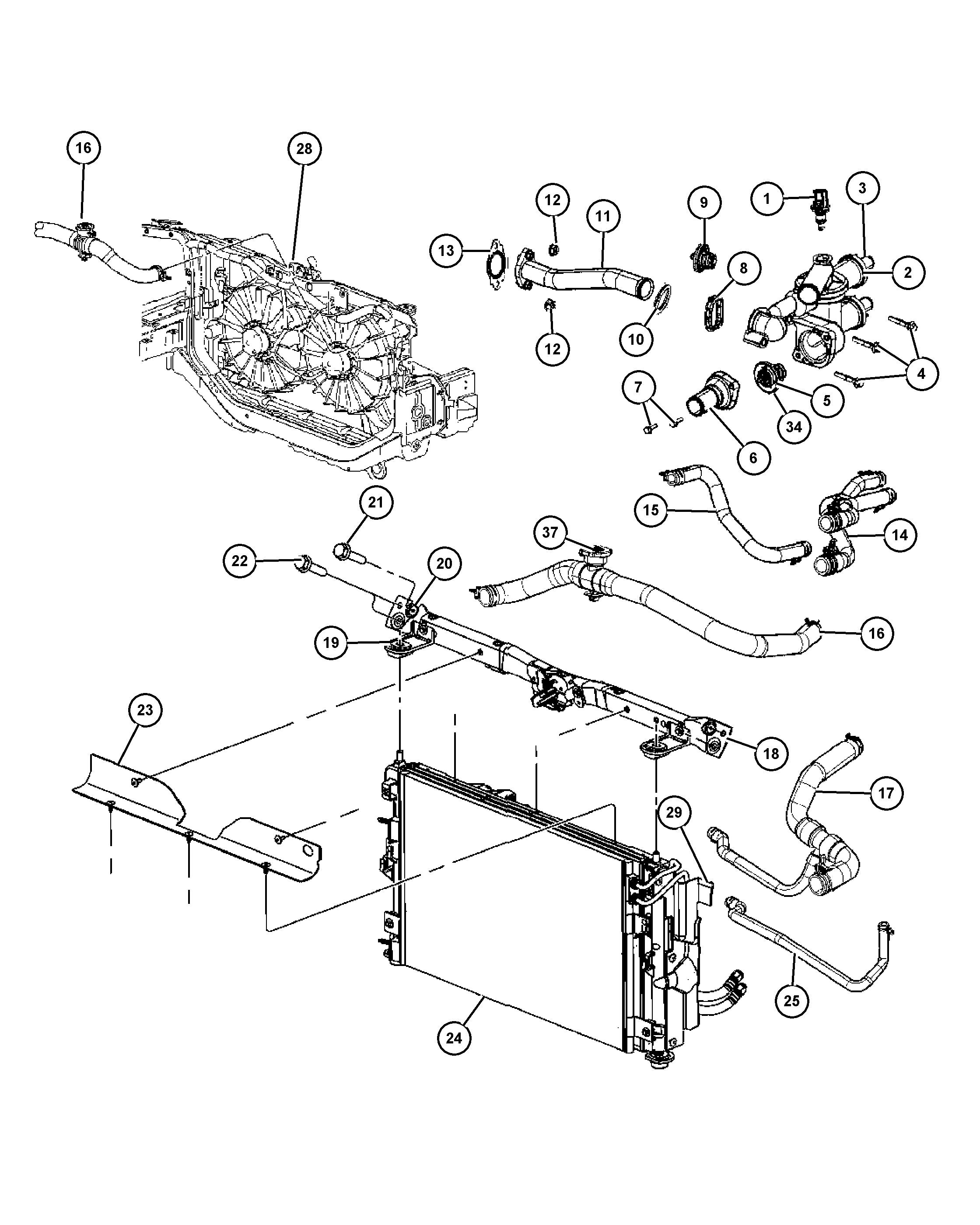 FCA 68000 800AA - Termostato, Refrigerante www.autoricambi360.it