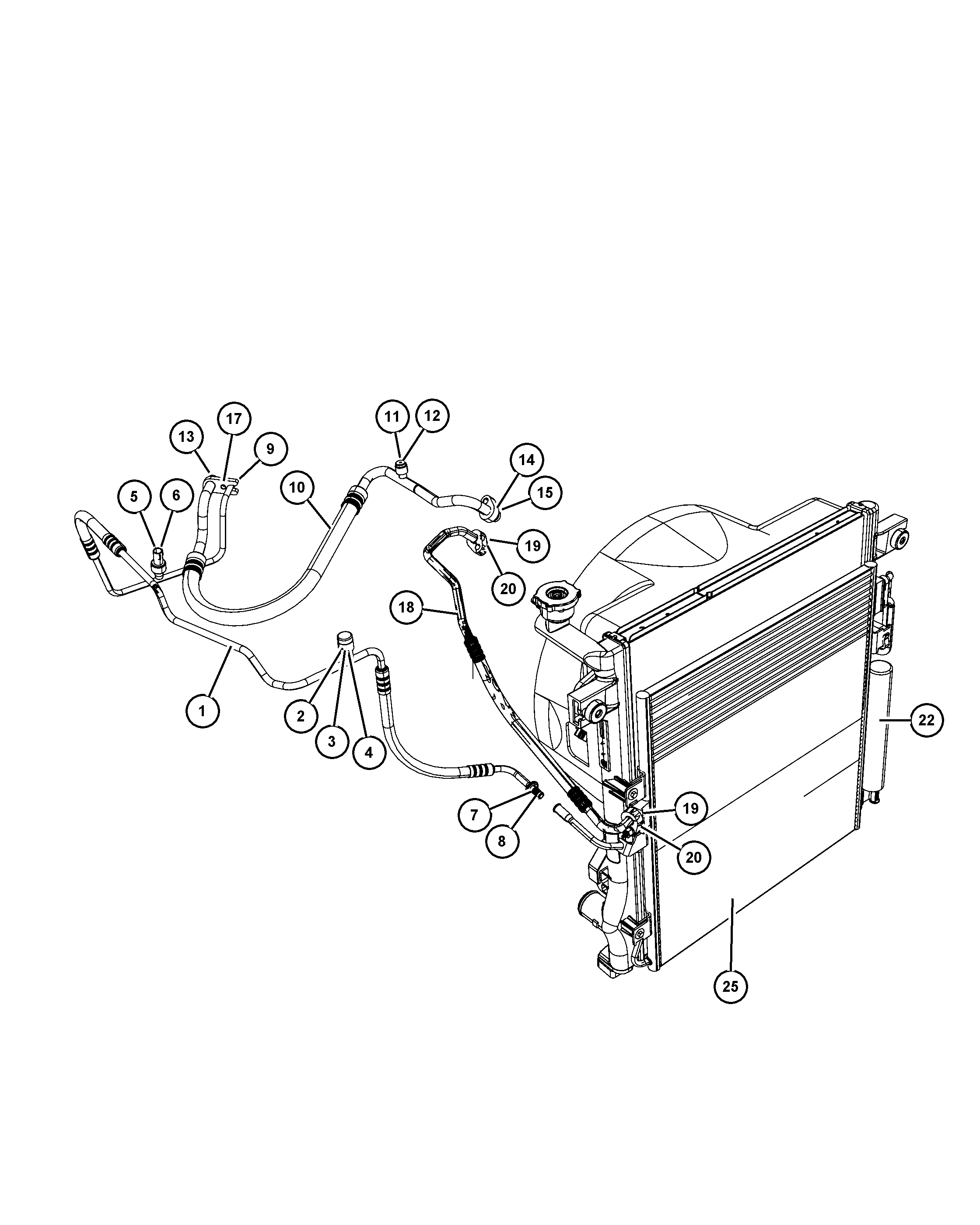 FCA 68003 971AA - Condensatore, Climatizzatore www.autoricambi360.it