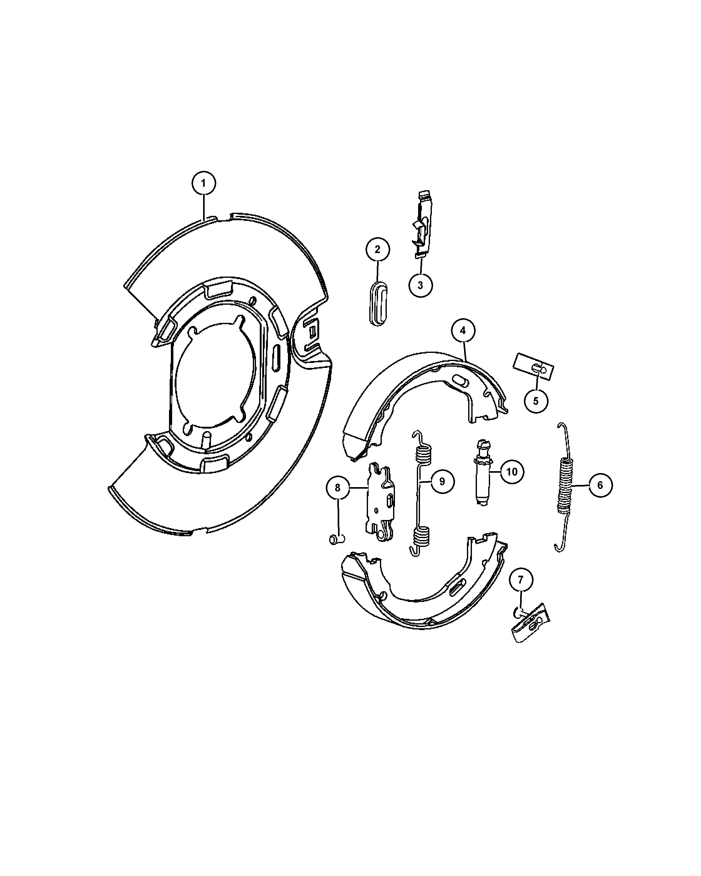 FCA 68020 626AB - Kit ganasce, Freno stazionamento www.autoricambi360.it