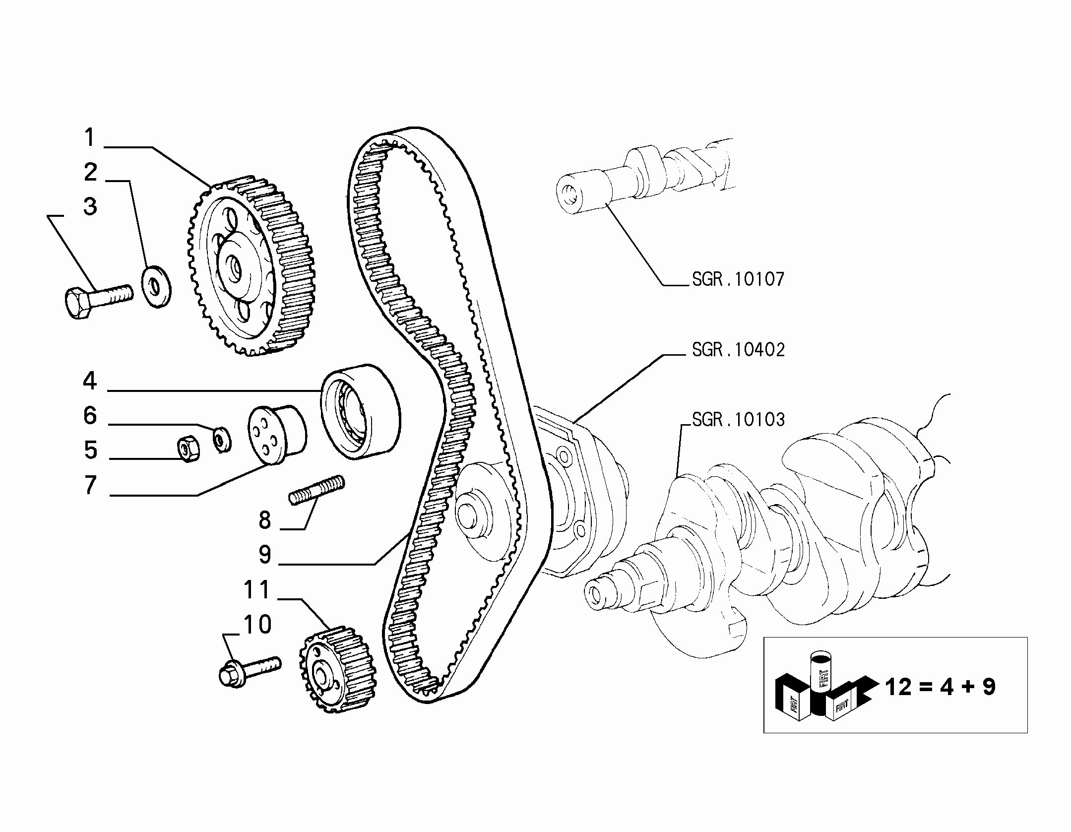 FCA 71740977 - Rullo tenditore, Cinghia dentata www.autoricambi360.it