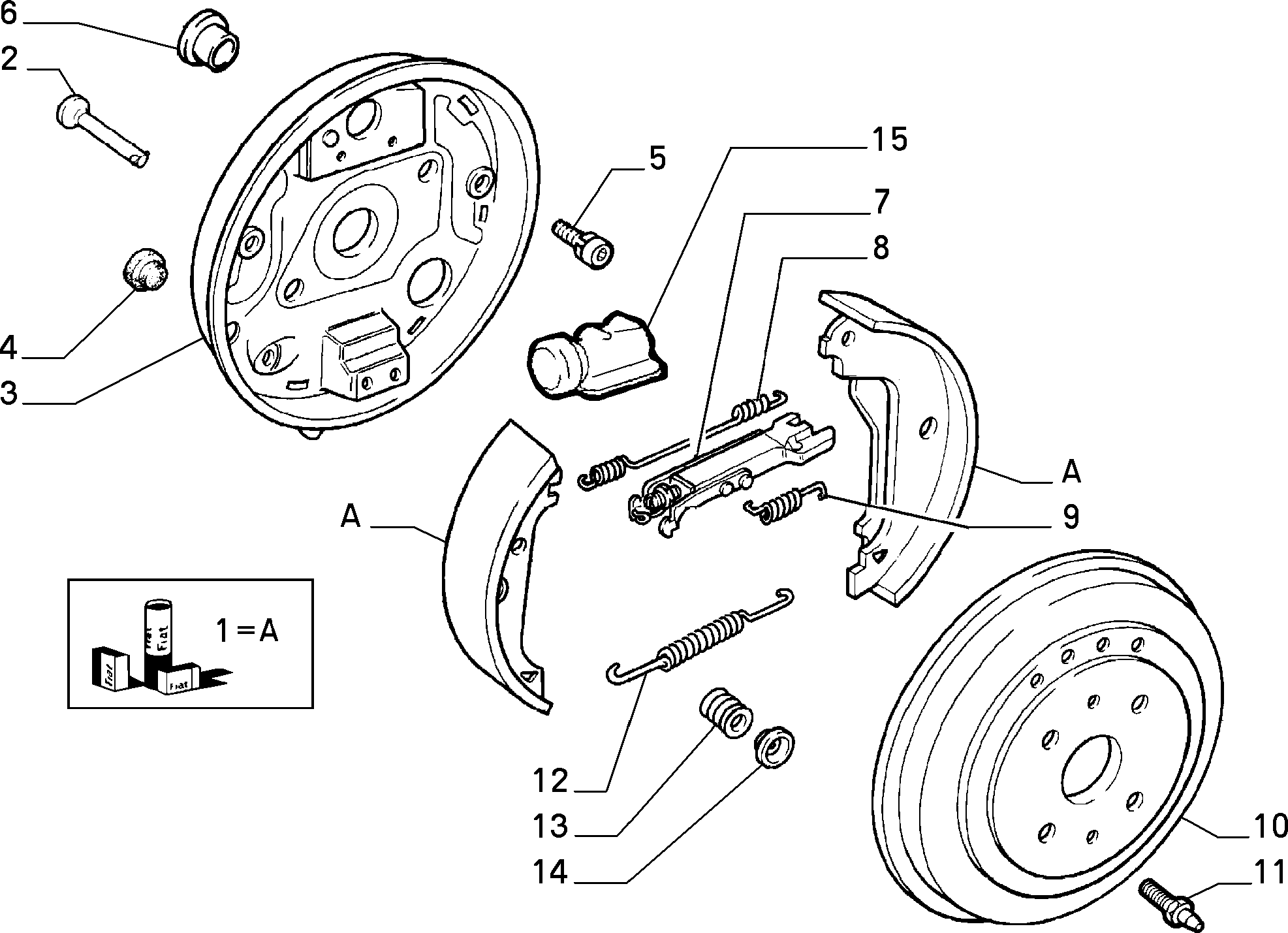 FCA 71738376 - Kit ganasce freno www.autoricambi360.it