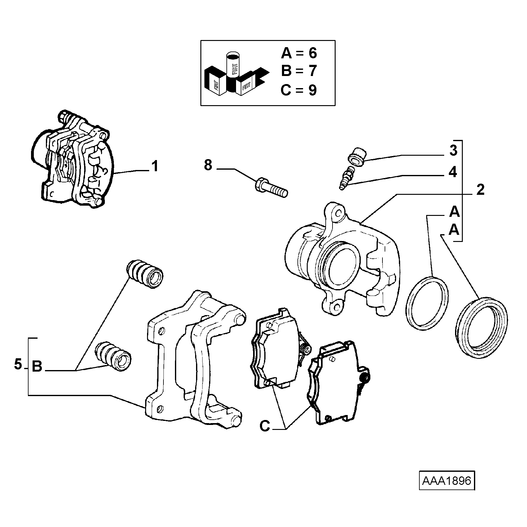 FCA 71770948 - Kit pastiglie freno, Freno a disco www.autoricambi360.it