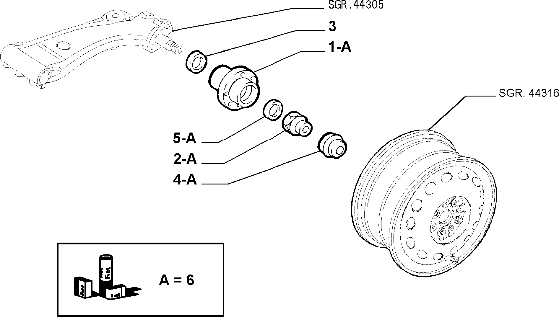 FCA 71737613 - Kit cuscinetto ruota www.autoricambi360.it