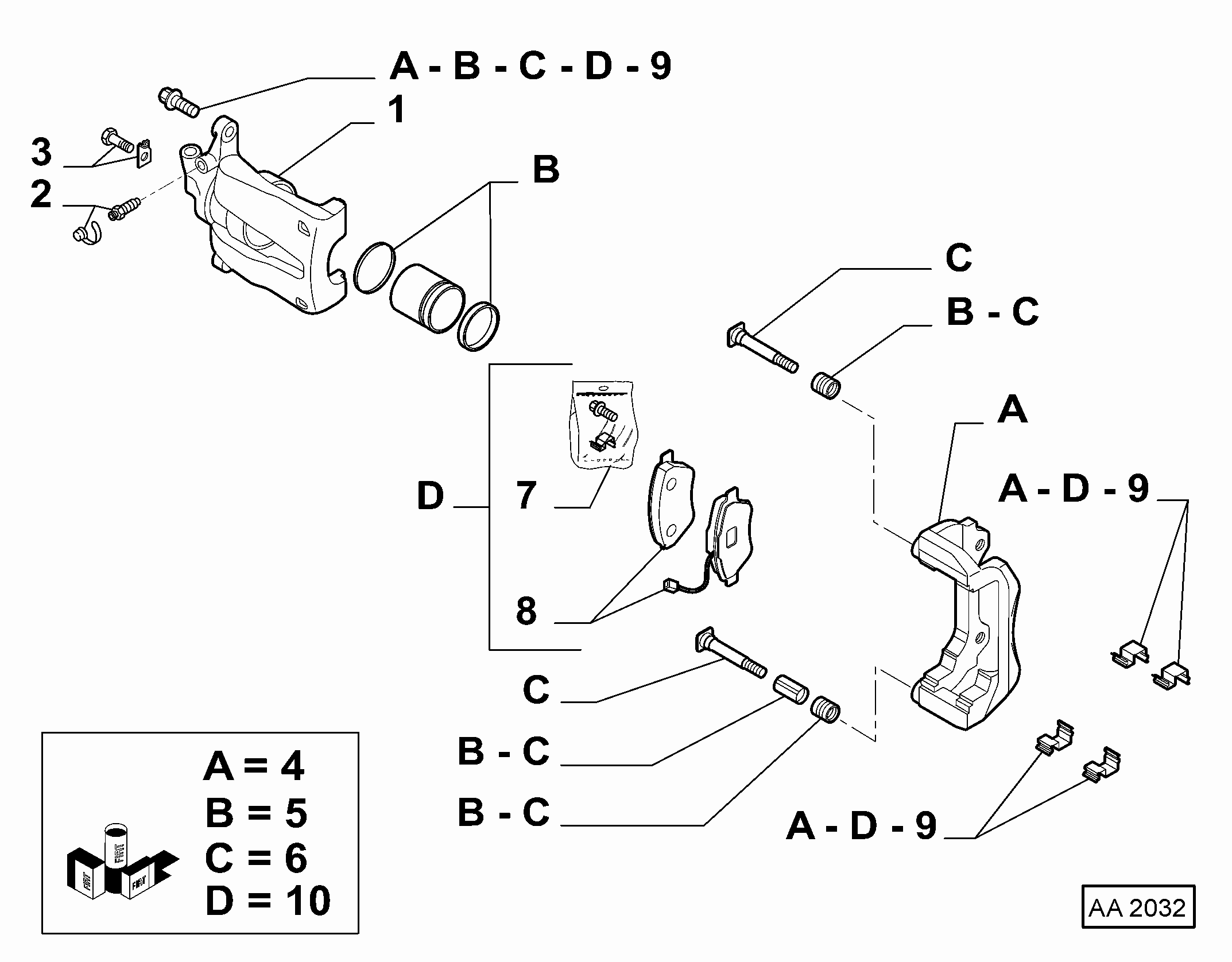 FCA 77362194 - Kit pastiglie freno, Freno a disco www.autoricambi360.it