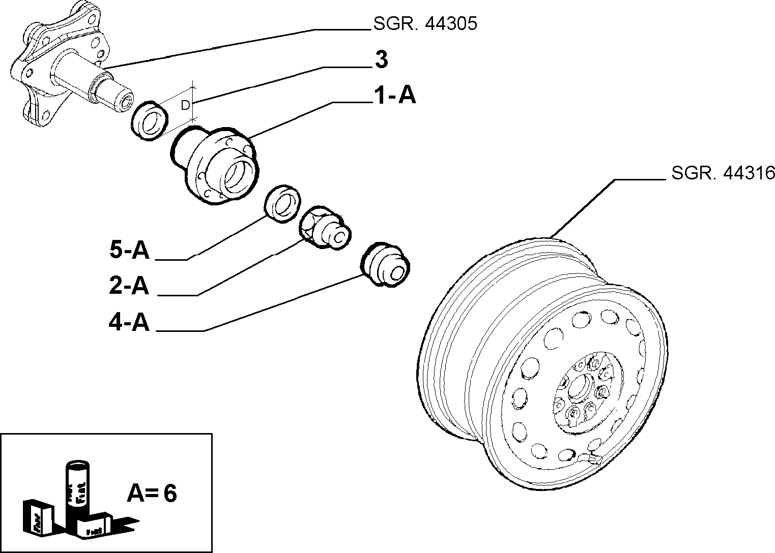 FCA 71737613 - Kit cuscinetto ruota www.autoricambi360.it