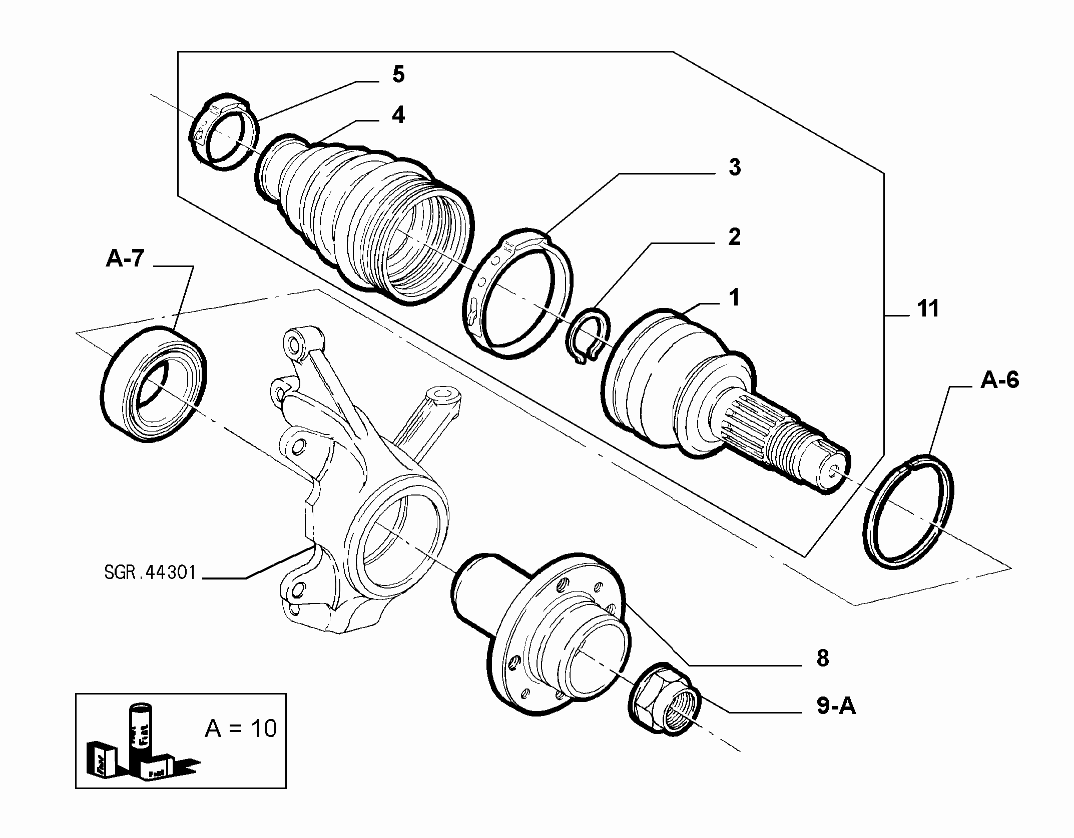 FCA 7759428 - Kit cuscinetto ruota www.autoricambi360.it