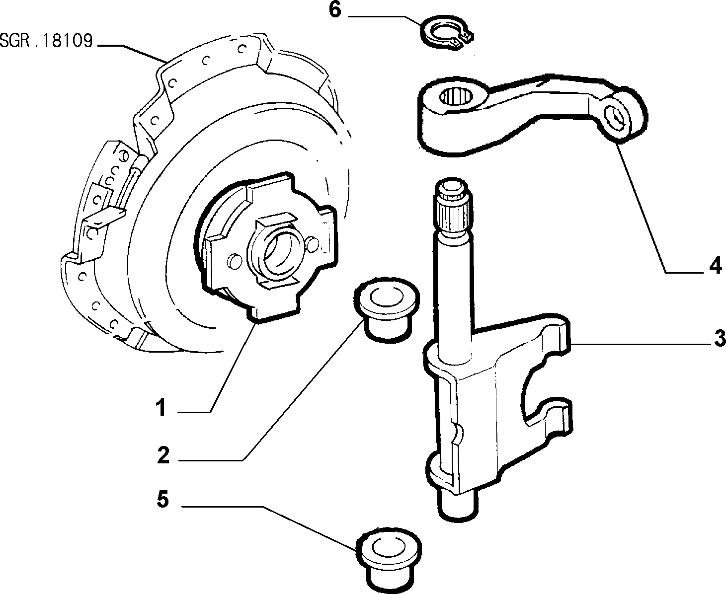 FCA 46543812 - Kit disinnesto, Azionamento frizione www.autoricambi360.it