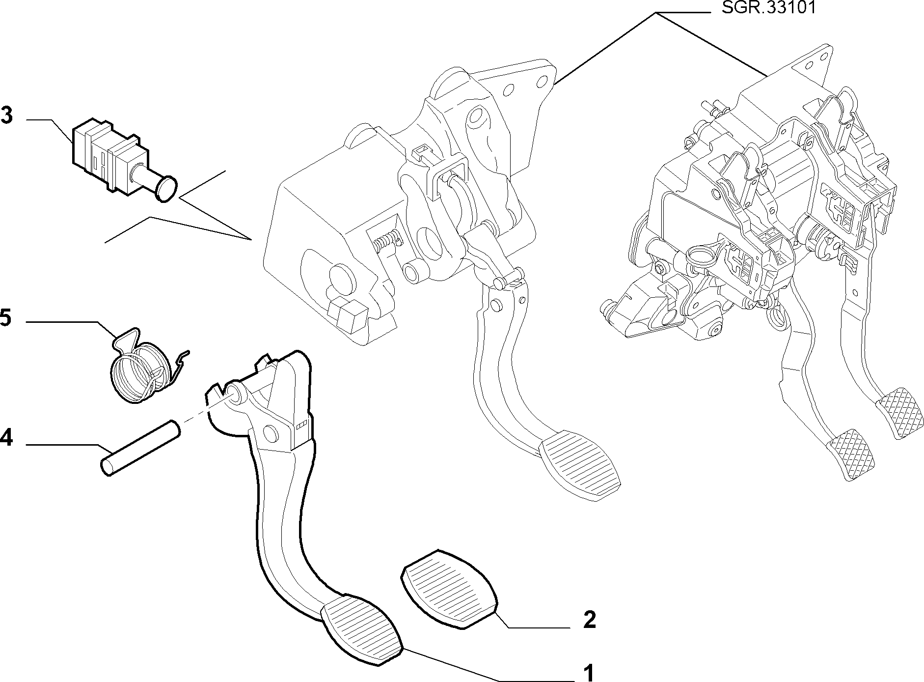 FCA 71746348 - Rivestimento pedale, Pedale frizione www.autoricambi360.it