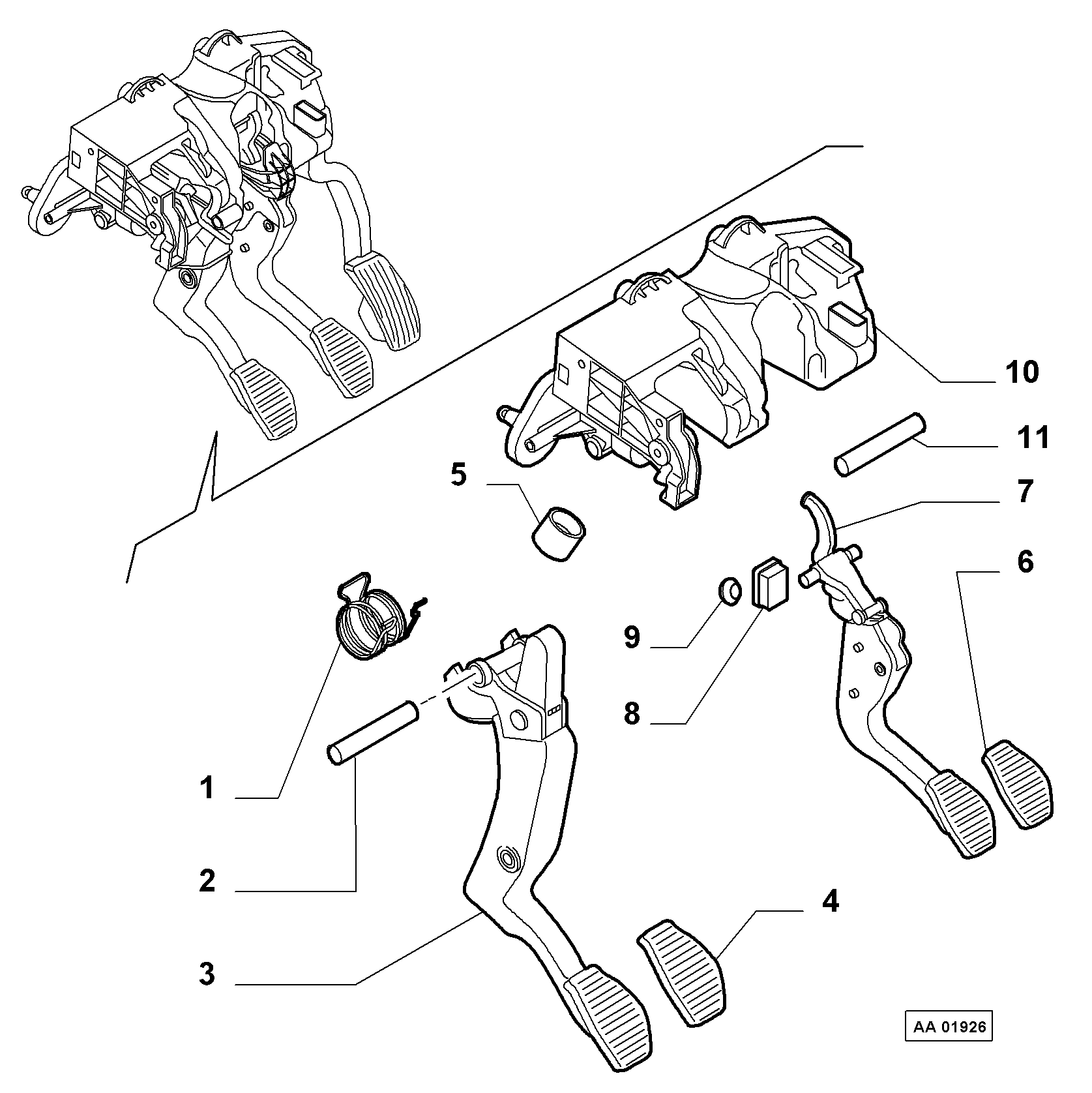 FCA 71746348 - Rivestimento pedale, Pedale frizione www.autoricambi360.it