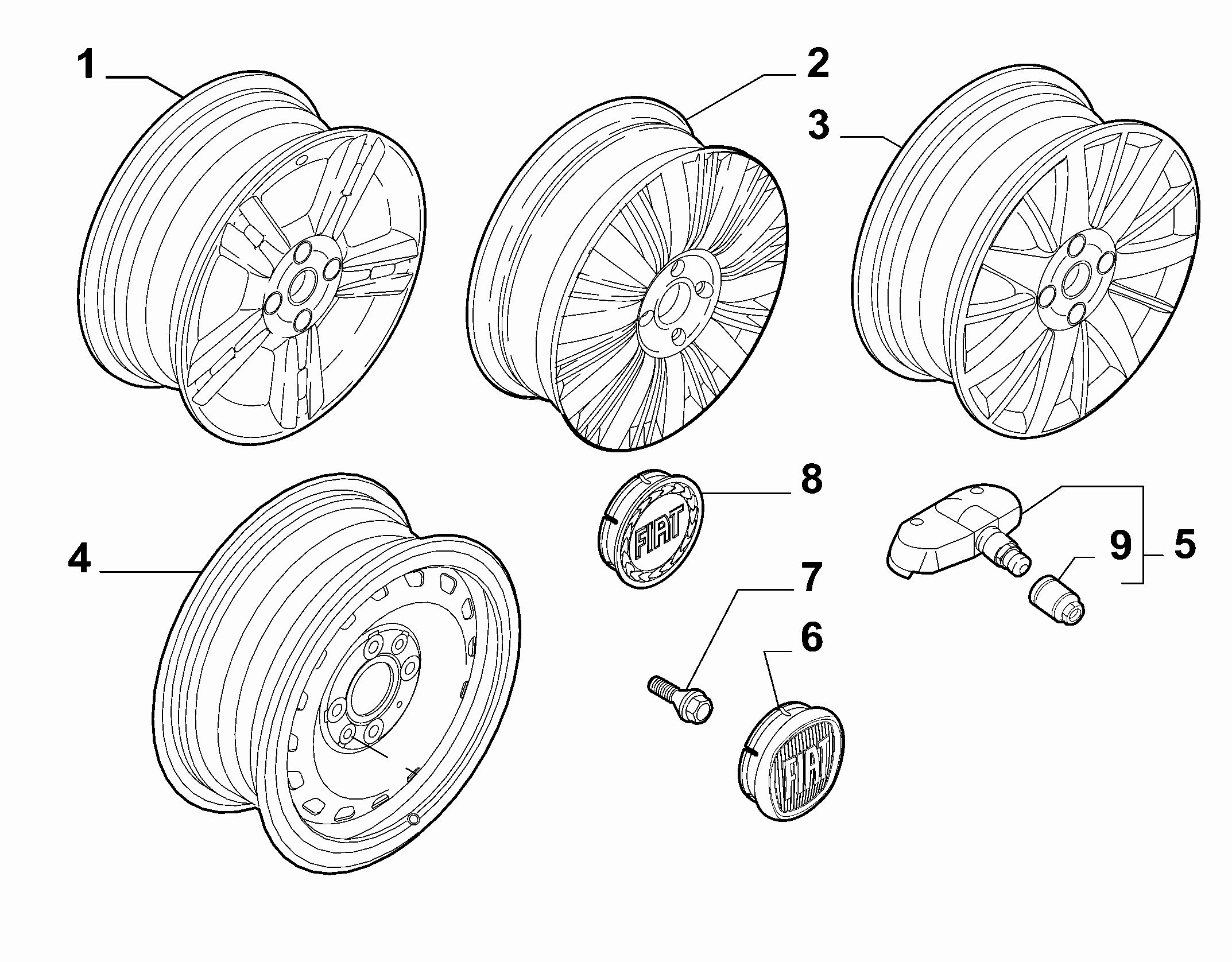 FCA 51839114 - Sensore ruota, Press. gonf. pneumatici-Sistema controllo www.autoricambi360.it