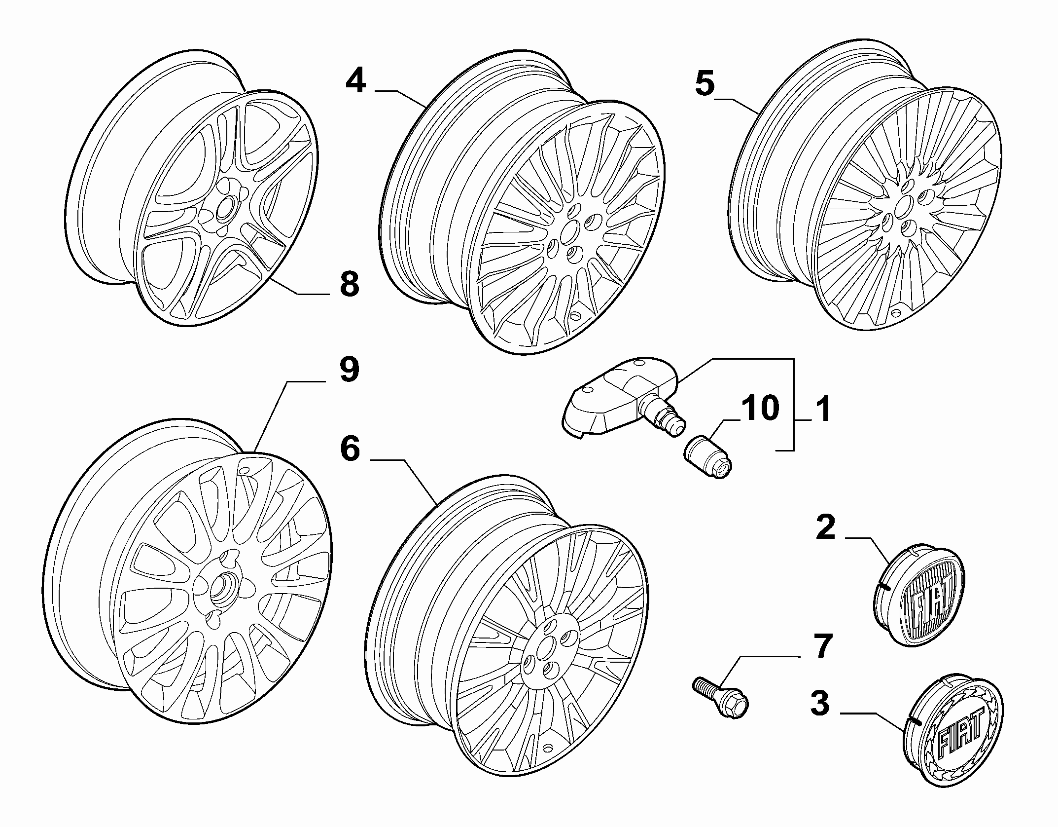 FCA 51839114 - Sensore ruota, Press. gonf. pneumatici-Sistema controllo www.autoricambi360.it