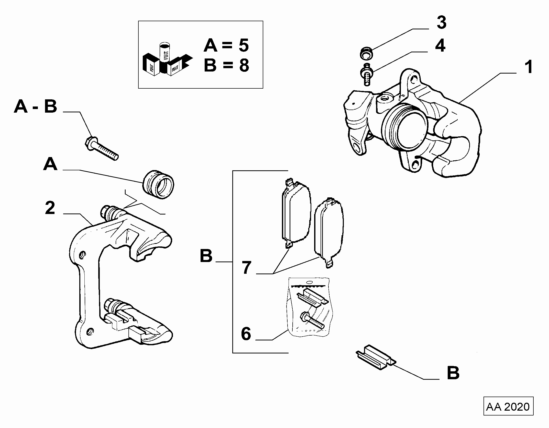 FCA 7 177 006 8 - Kit pastiglie freno, Freno a disco www.autoricambi360.it