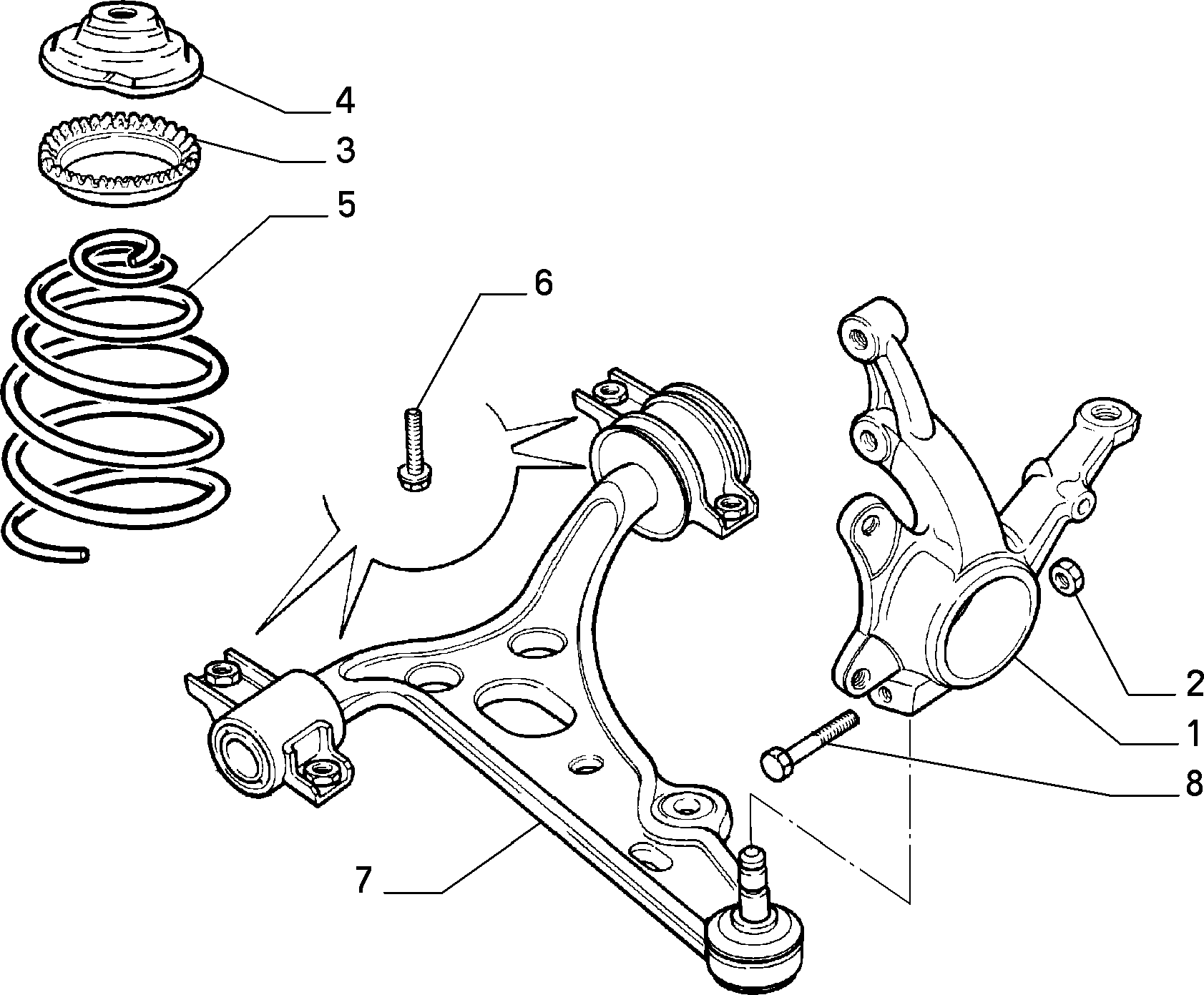 FCA 71747915 - Braccio oscillante, Sospensione ruota www.autoricambi360.it