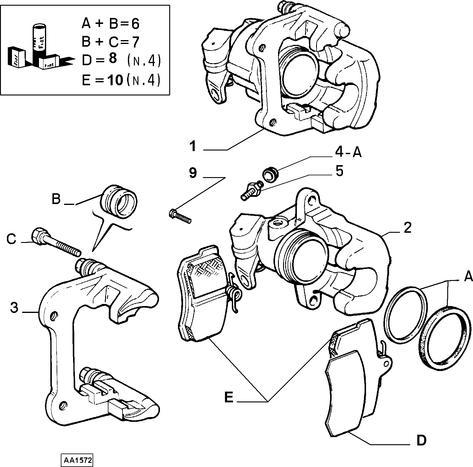 FCA 77362242 - Kit pastiglie freno, Freno a disco www.autoricambi360.it