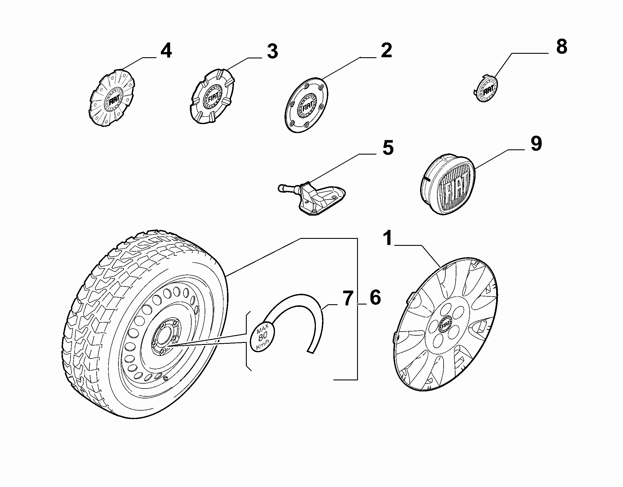 FCA 51839114 - Sensore ruota, Press. gonf. pneumatici-Sistema controllo www.autoricambi360.it