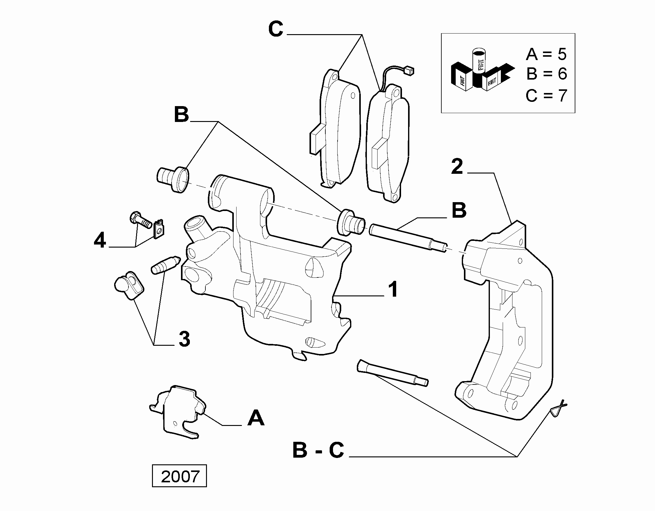 FCA 77365816 - Kit pastiglie freno, Freno a disco www.autoricambi360.it