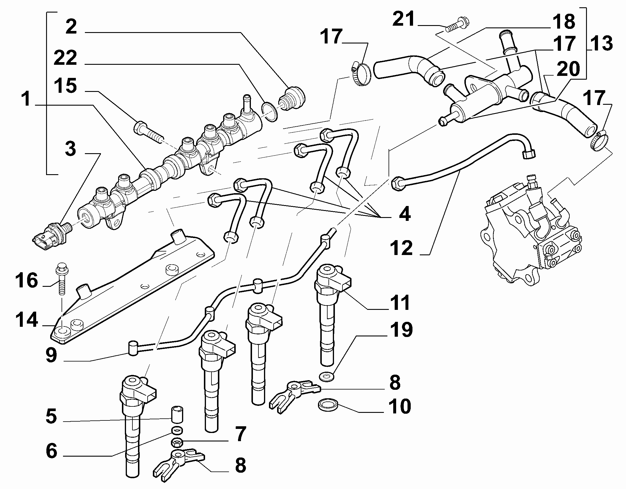 PSA 55245385 - Flessibile, Carburante perso www.autoricambi360.it