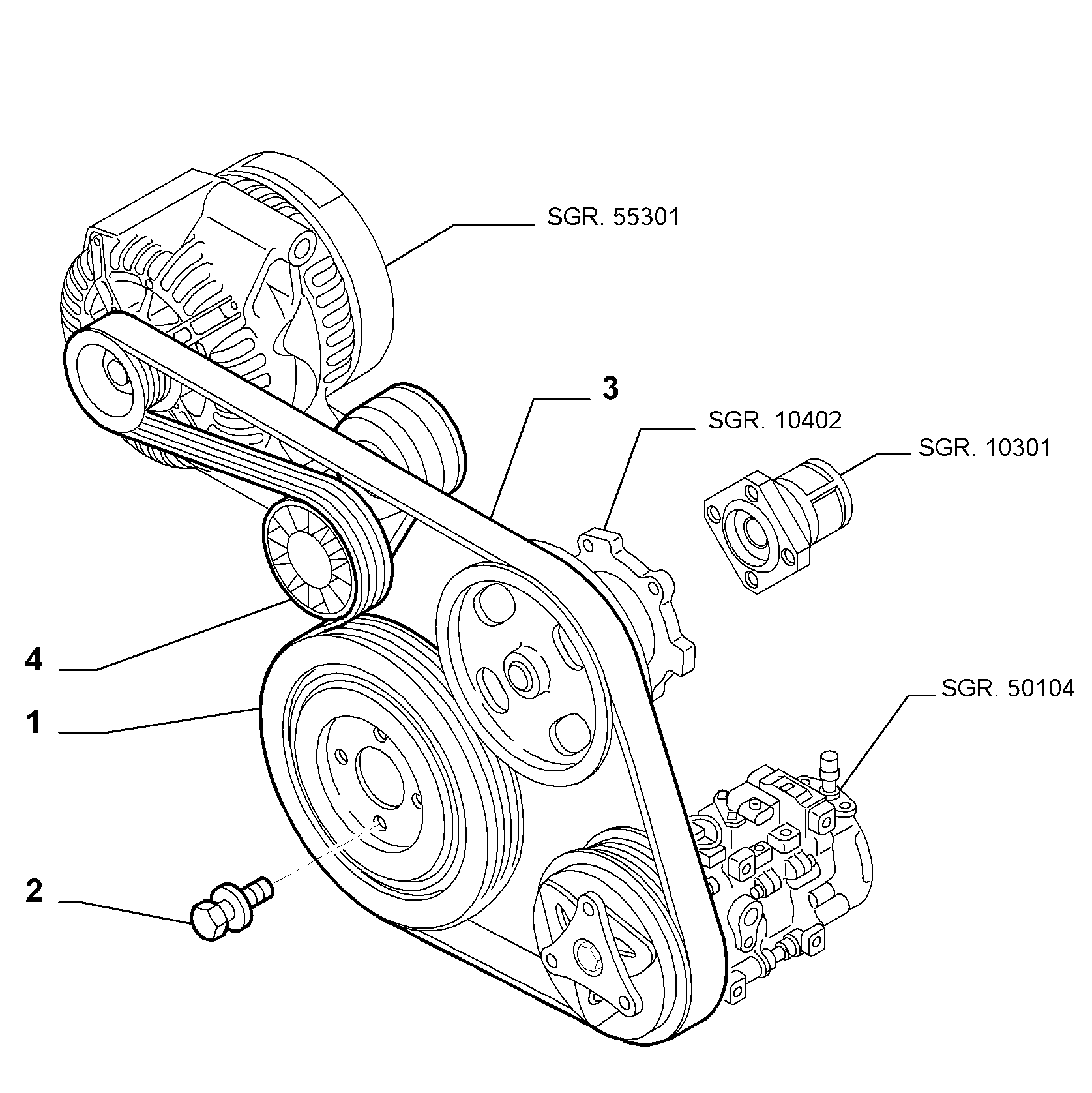 FCA 55202621 - Cinghia Poly-V www.autoricambi360.it