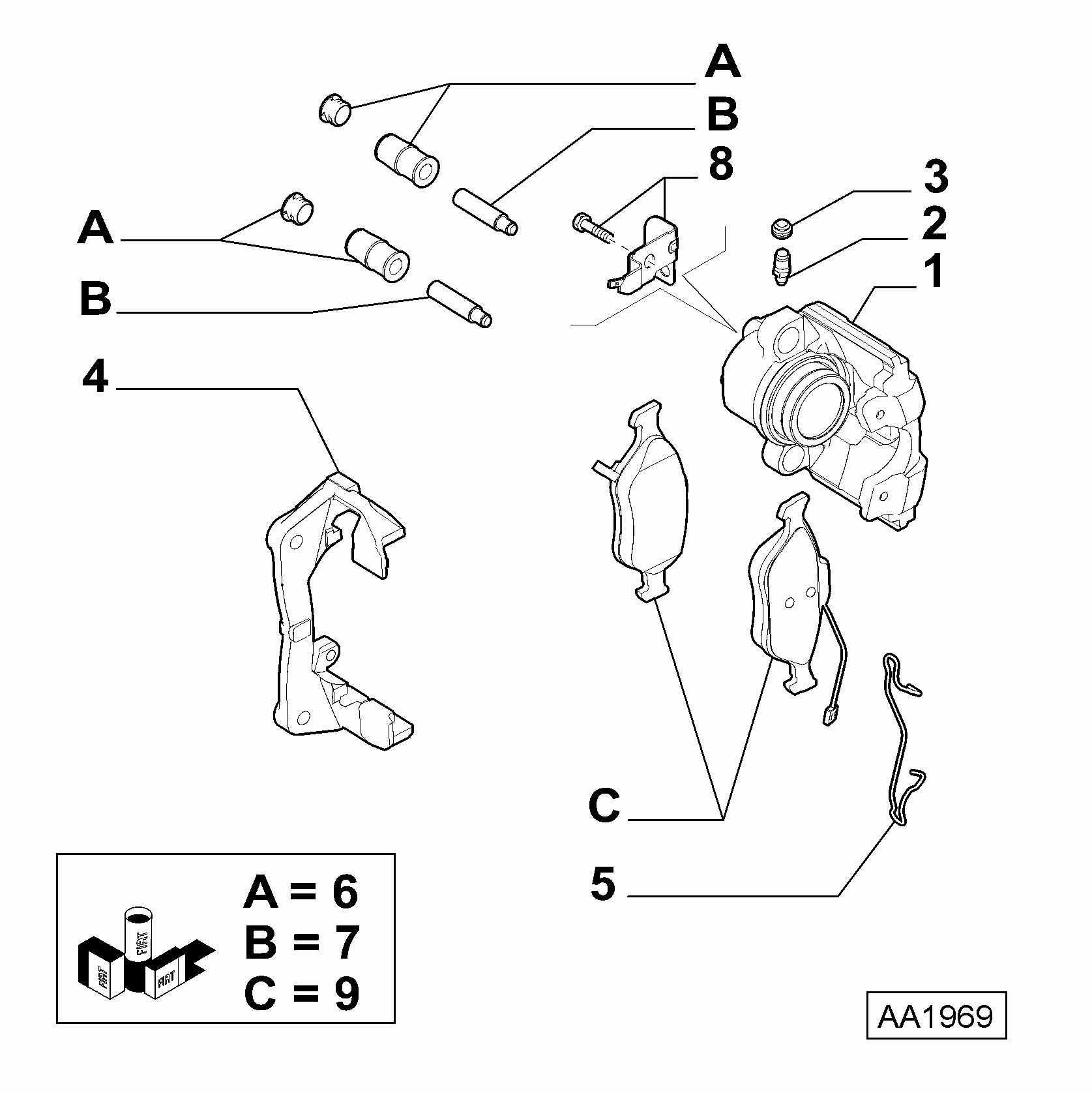 FCA 77366538 - Kit pastiglie freno, Freno a disco www.autoricambi360.it