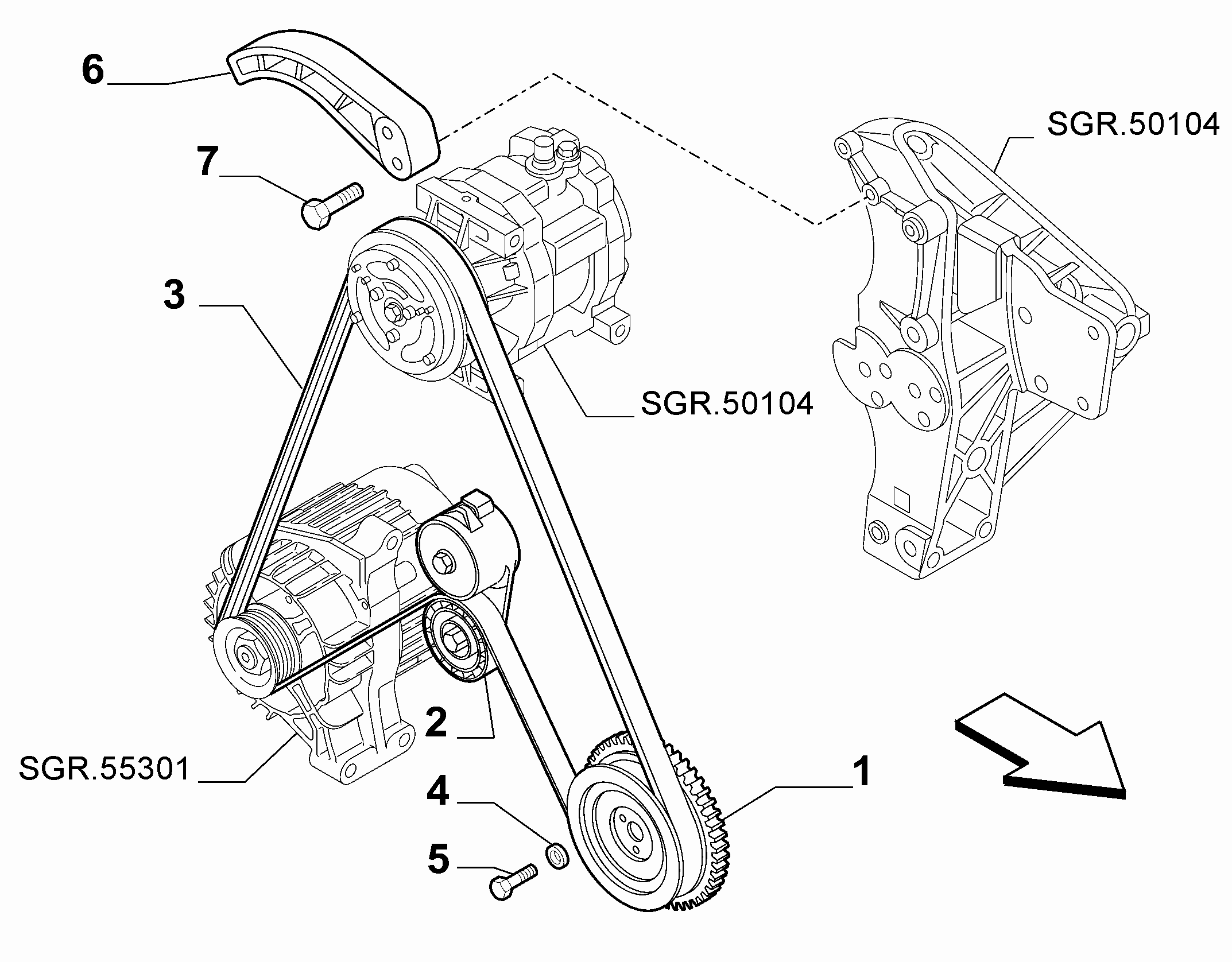 FCA 55181620 - Puleggia cinghia, Albero a gomiti www.autoricambi360.it