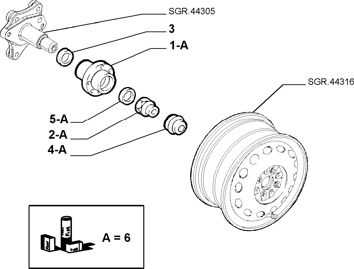 FCA 71737613 - Kit cuscinetto ruota www.autoricambi360.it
