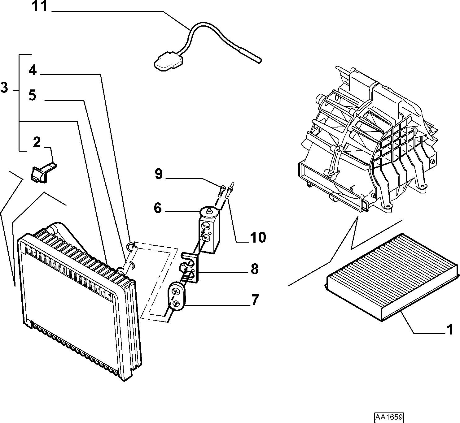 FCA 46722960 - Evaporatore, Climatizzatore www.autoricambi360.it