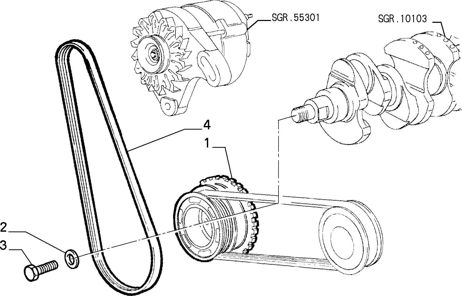 FCA 46438708 - Puleggia cinghia, Albero a gomiti www.autoricambi360.it