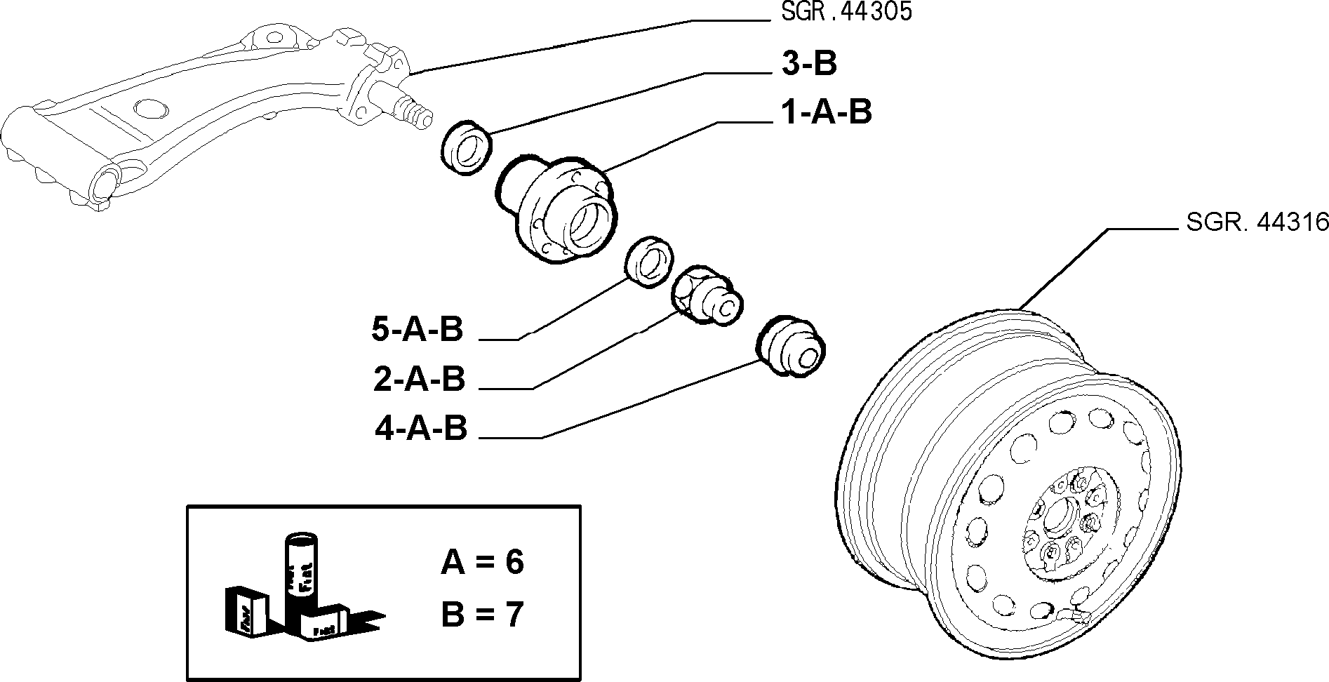 FCA 71737613 - Kit cuscinetto ruota www.autoricambi360.it