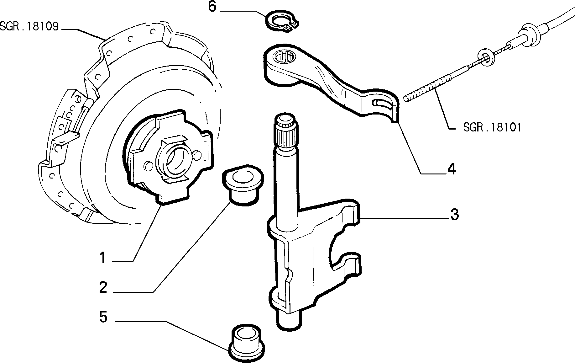 FCA 46543812 - Kit disinnesto, Azionamento frizione www.autoricambi360.it