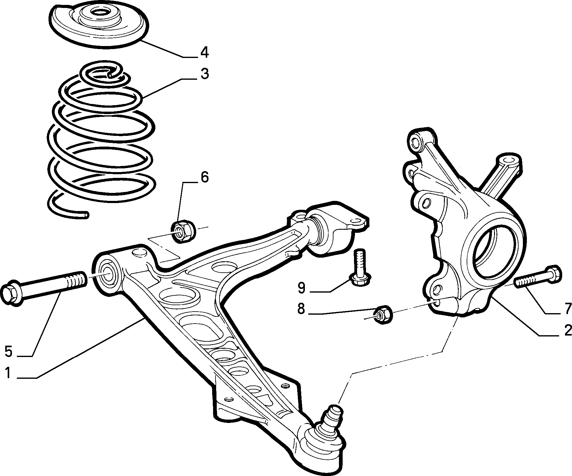 FCA 46430002 - Braccio oscillante, Sospensione ruota www.autoricambi360.it