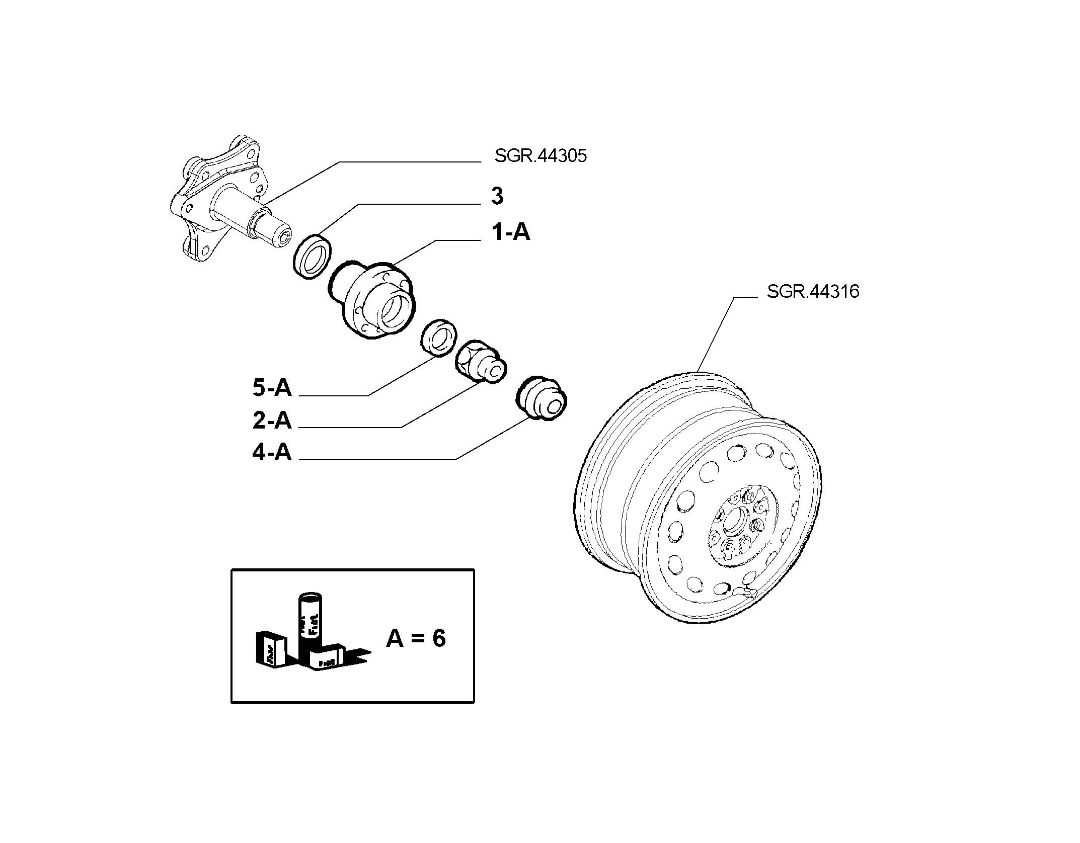 FCA 71769738 - Kit cuscinetto ruota www.autoricambi360.it
