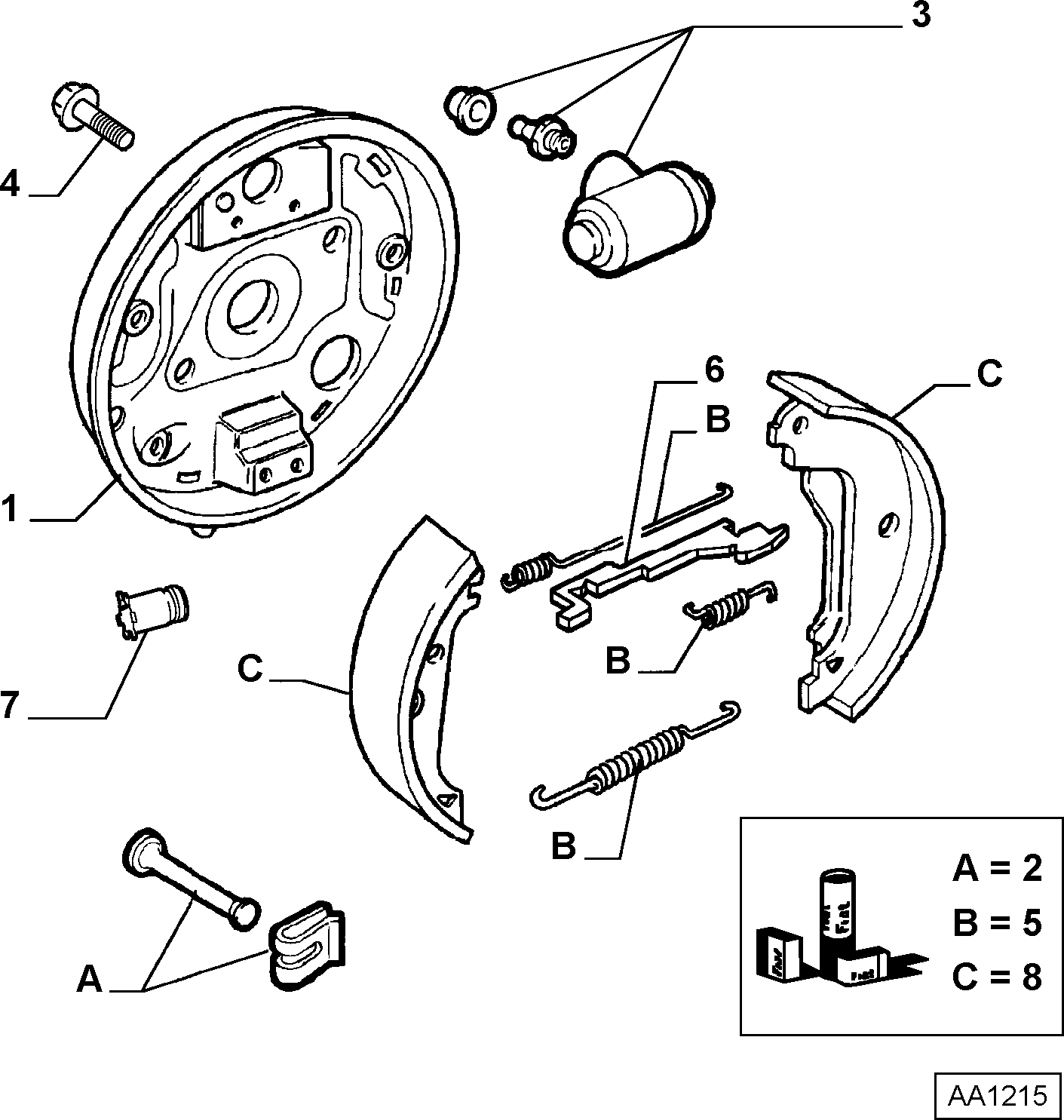 FCA 77362491 - Kit ganasce freno www.autoricambi360.it