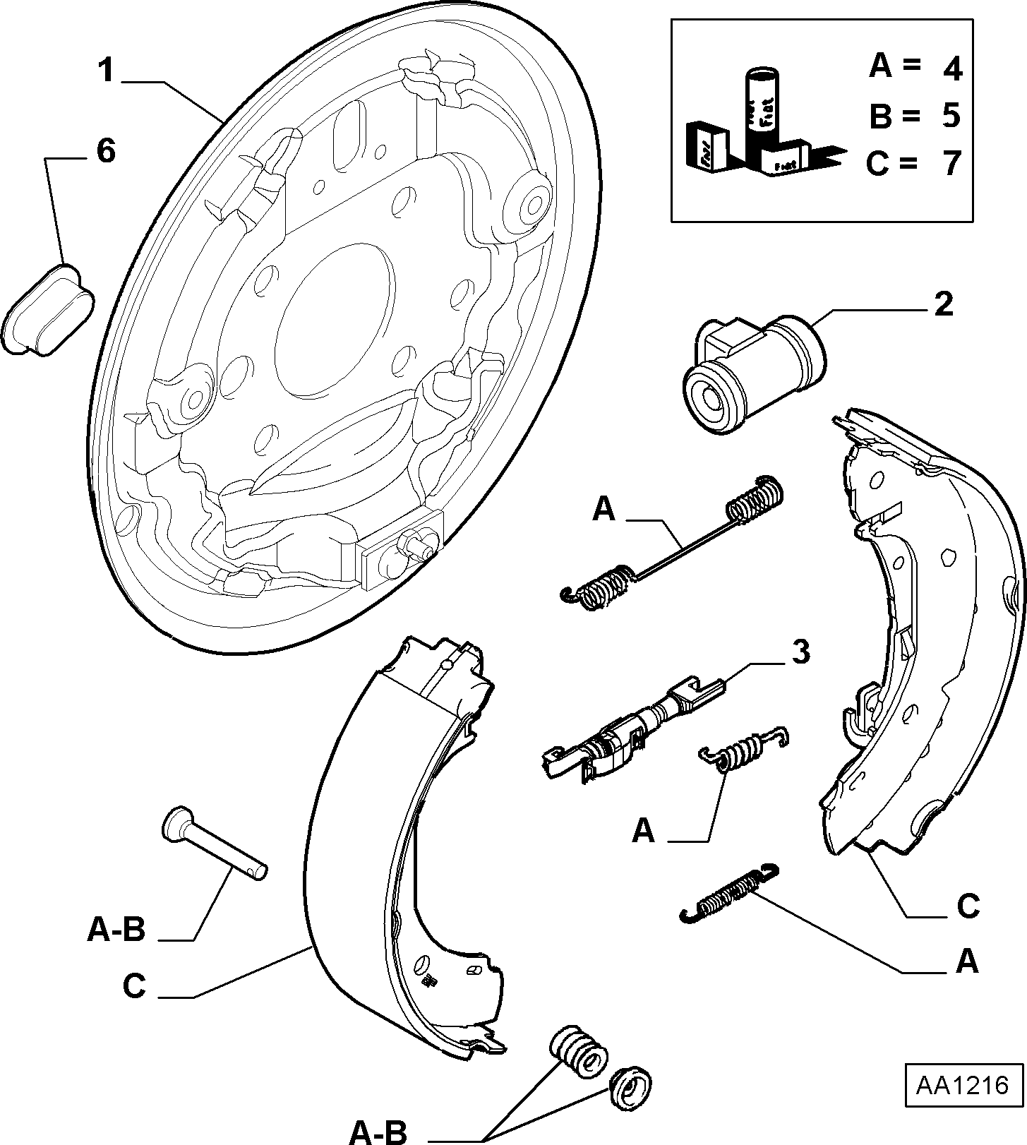 FCA 77365085 - Kit ganasce freno www.autoricambi360.it