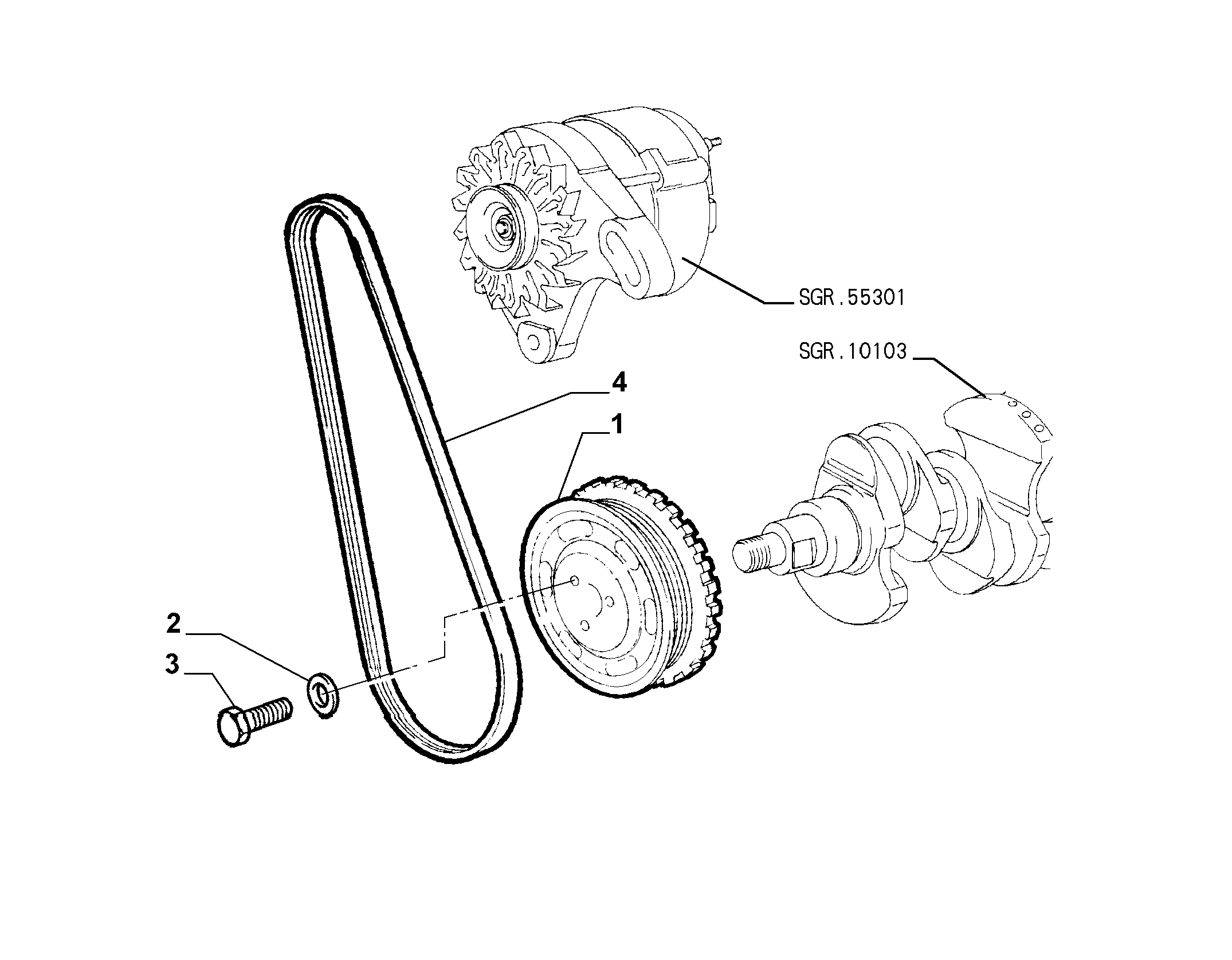 FCA 55181230 - Puleggia cinghia, Albero a gomiti www.autoricambi360.it