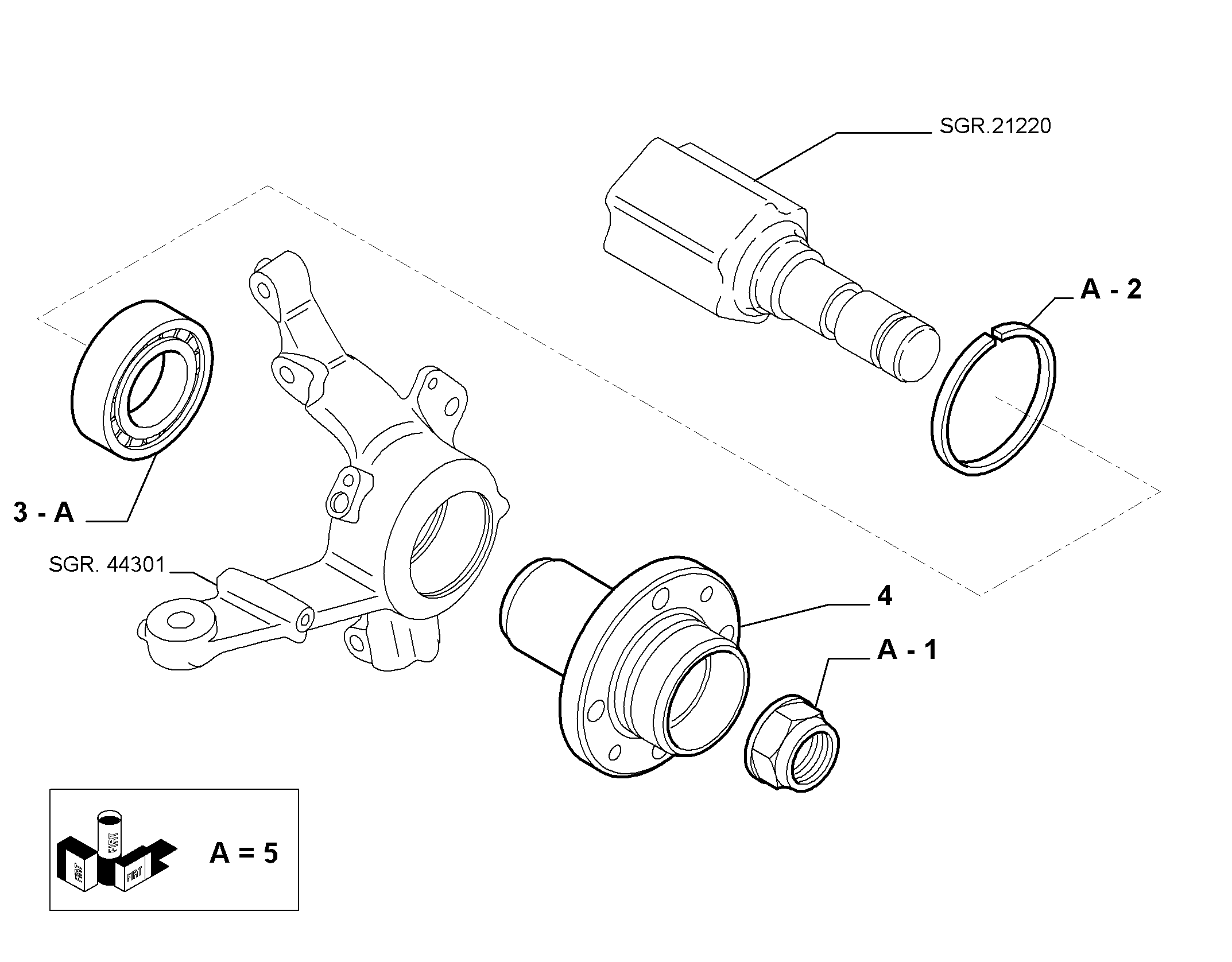 FCA 92403013 - Kit cuscinetto ruota www.autoricambi360.it