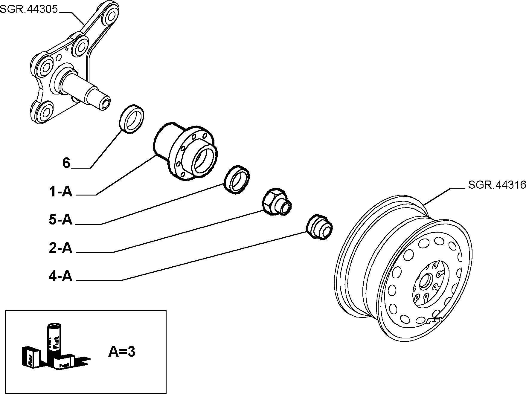 FCA 71769738 - Kit cuscinetto ruota www.autoricambi360.it