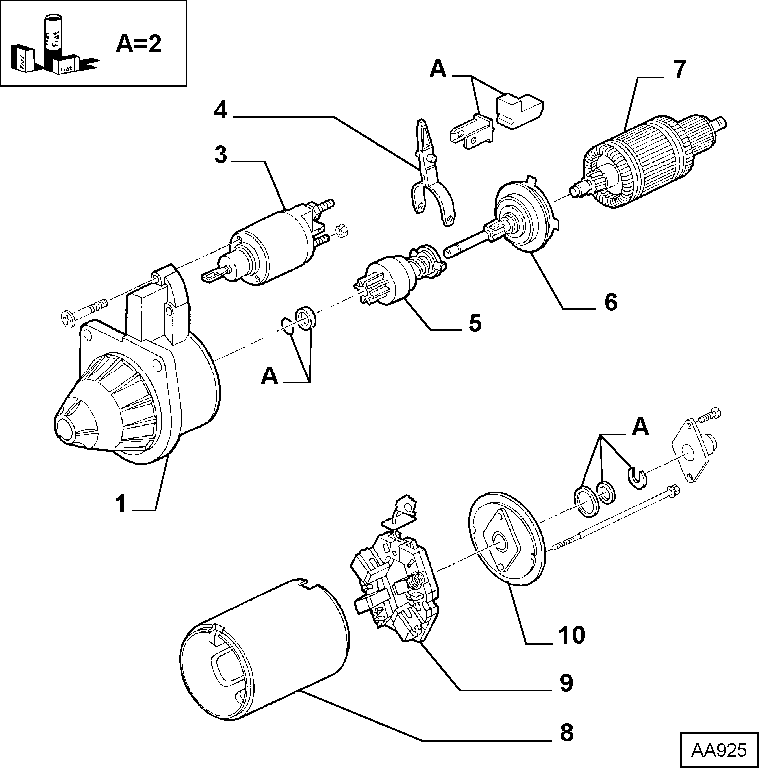 FCA 9949601 - Supporto, Spazzole in carbone www.autoricambi360.it