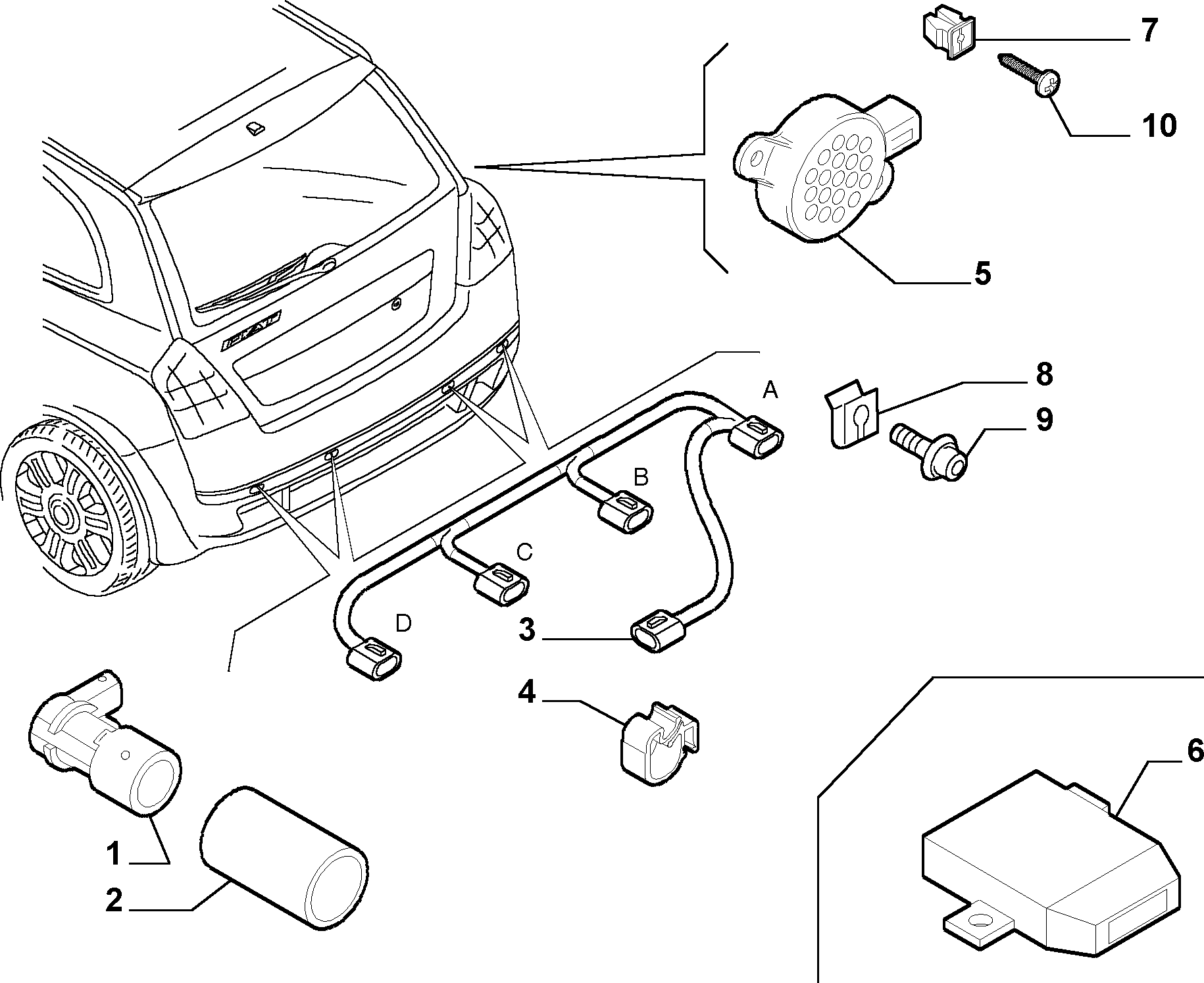 FCA 735393479 - Sensore, Assistenza parcheggio www.autoricambi360.it