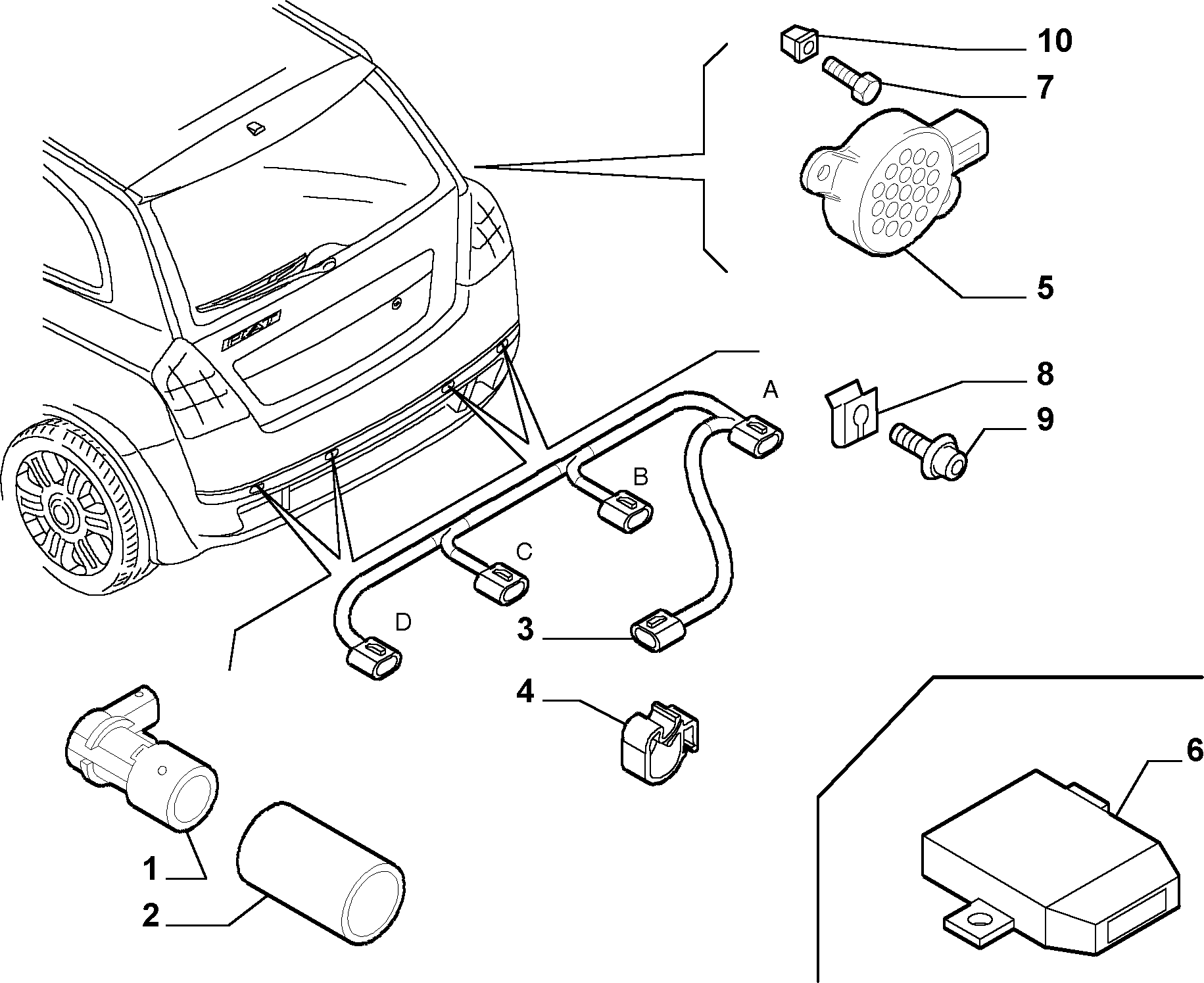 FCA 735393479 - Sensore, Assistenza parcheggio www.autoricambi360.it