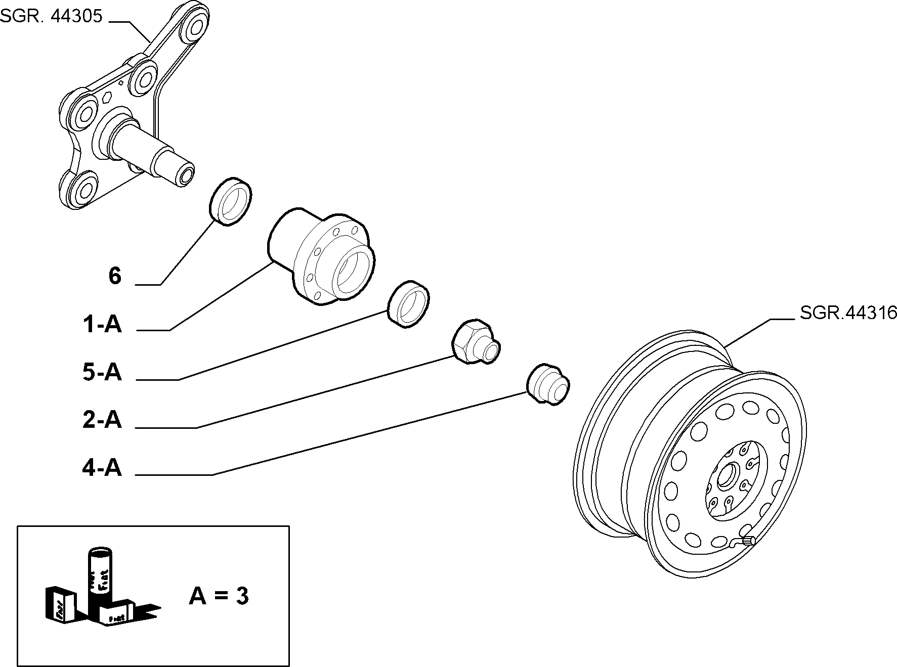 FCA 71737769 - Kit cuscinetto ruota www.autoricambi360.it
