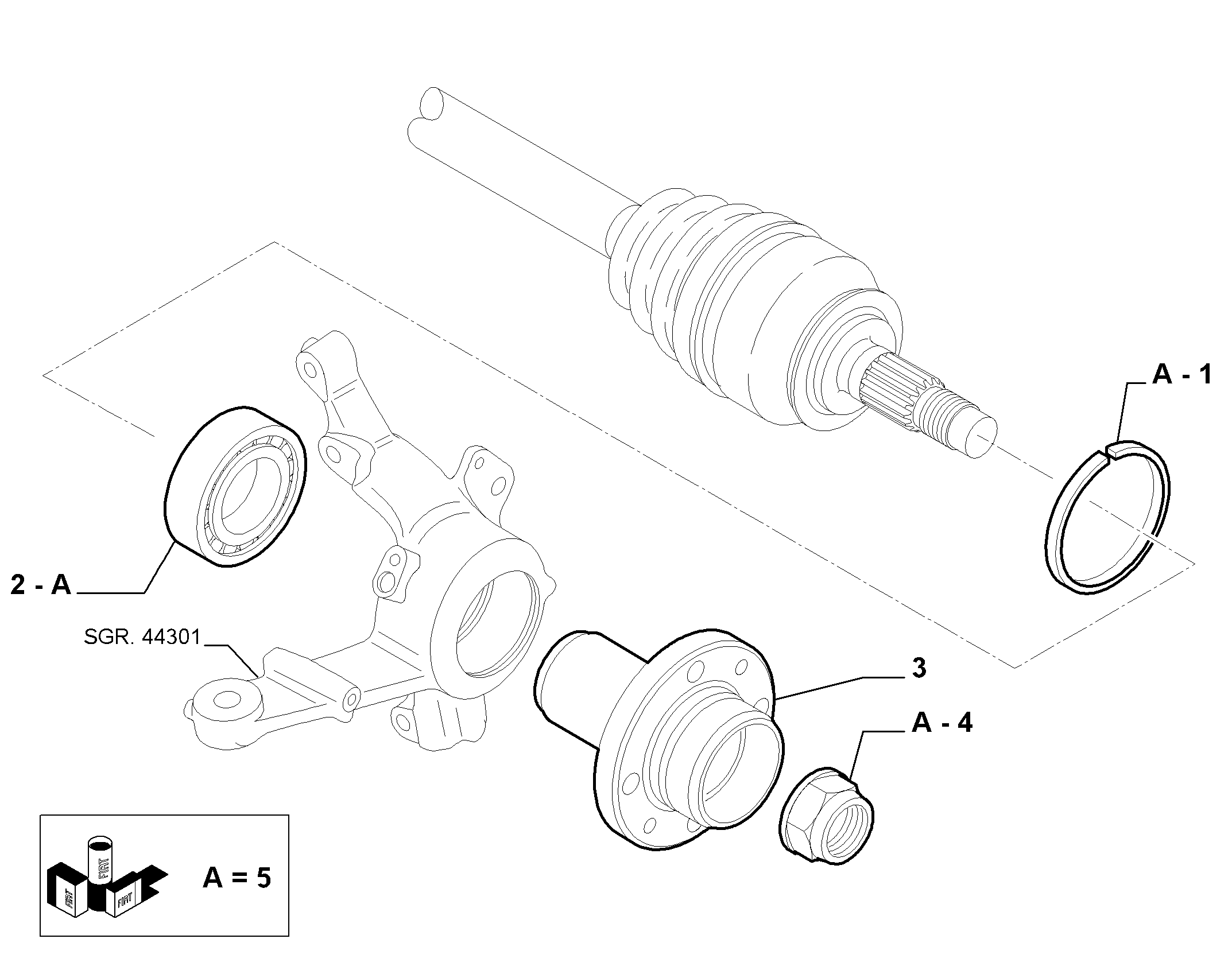 FCA 92403013 - Kit cuscinetto ruota www.autoricambi360.it