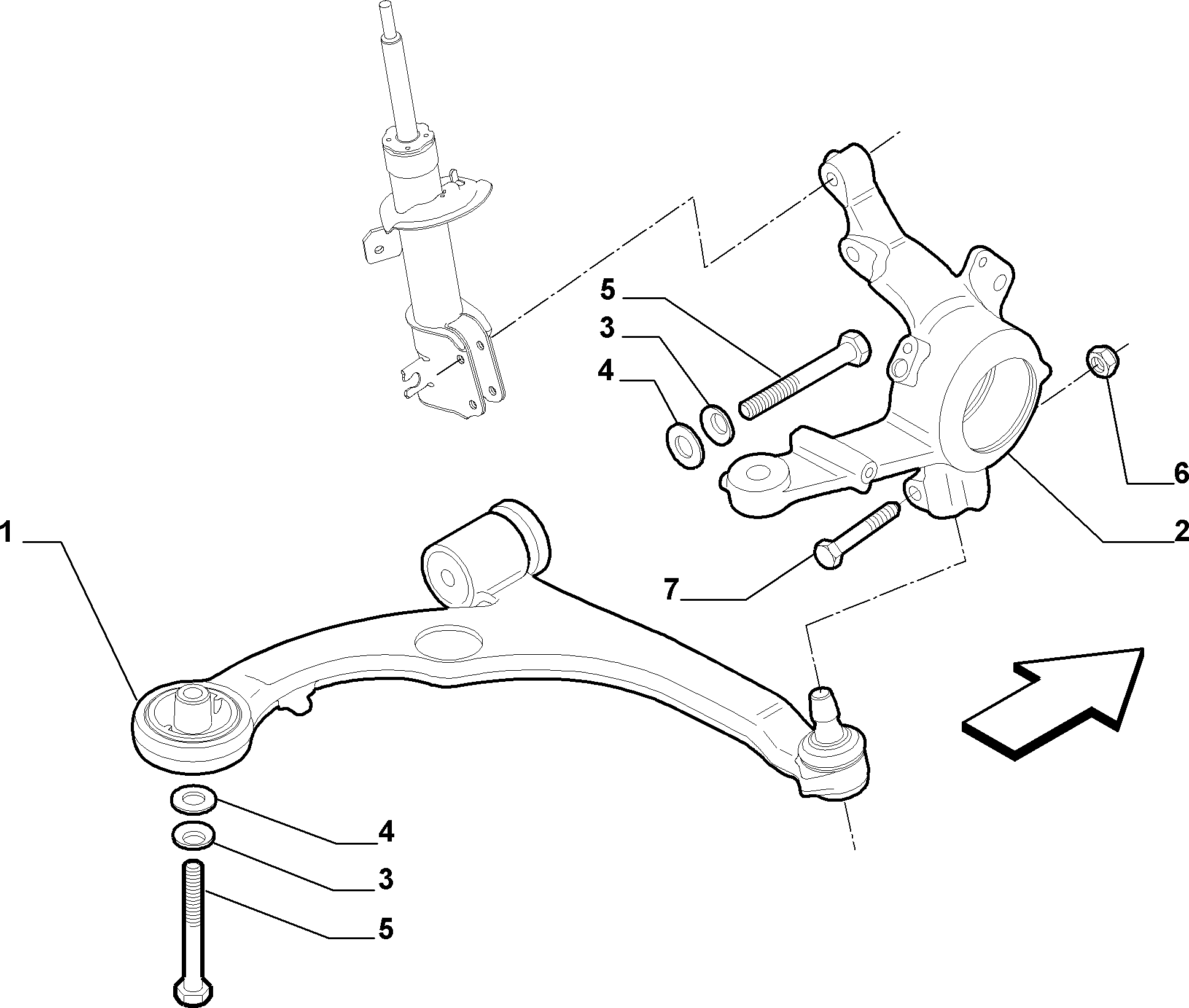 FCA 50705083 - Braccio oscillante, Sospensione ruota www.autoricambi360.it