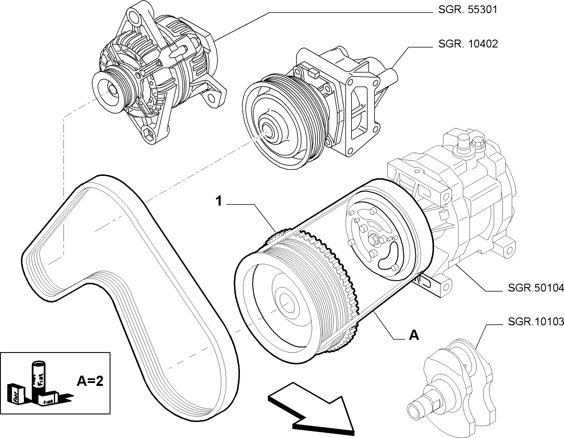 FCA 71719034 - Cinghia Poly-V www.autoricambi360.it