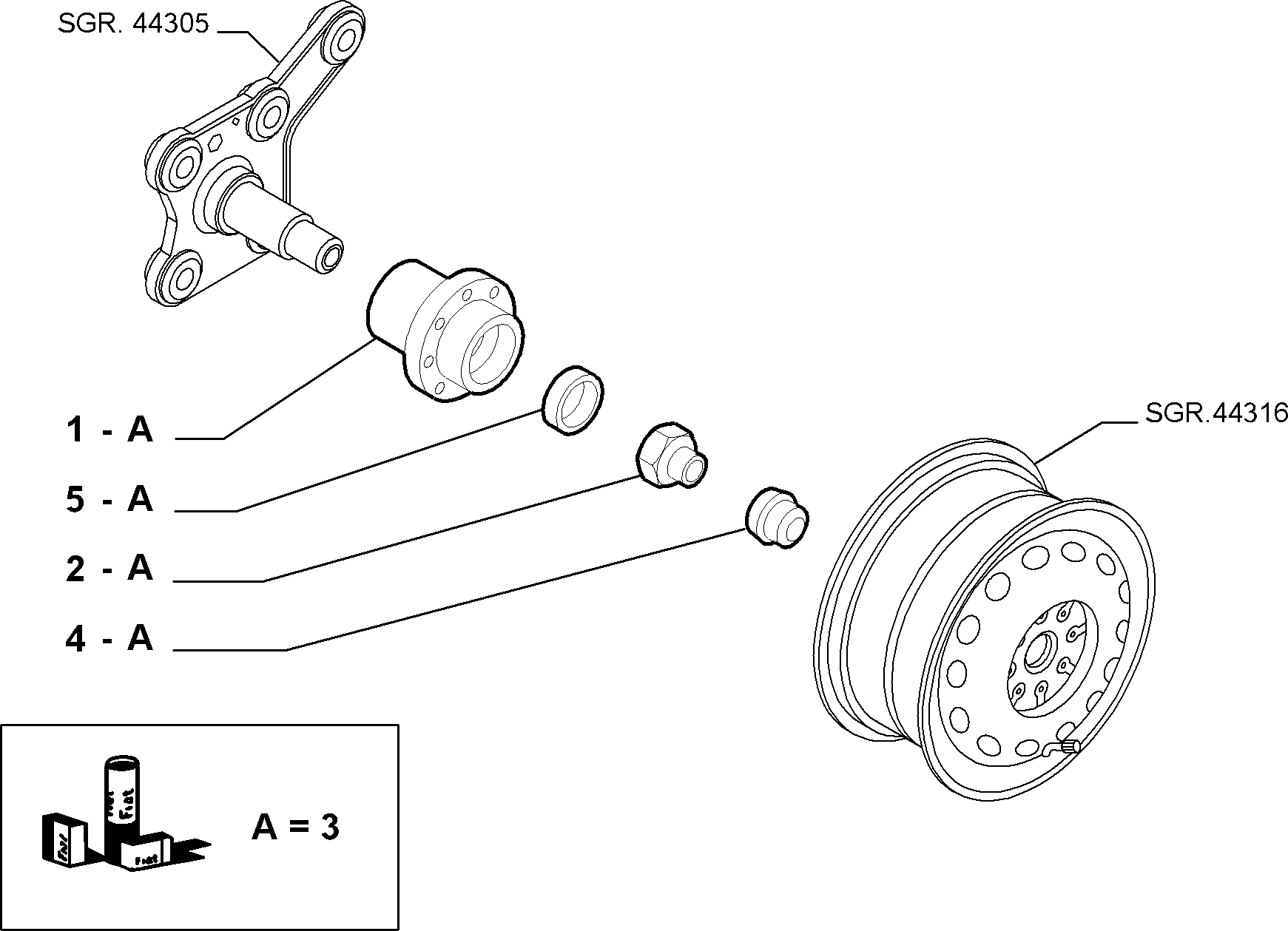 FCA 71769738 - Kit cuscinetto ruota www.autoricambi360.it