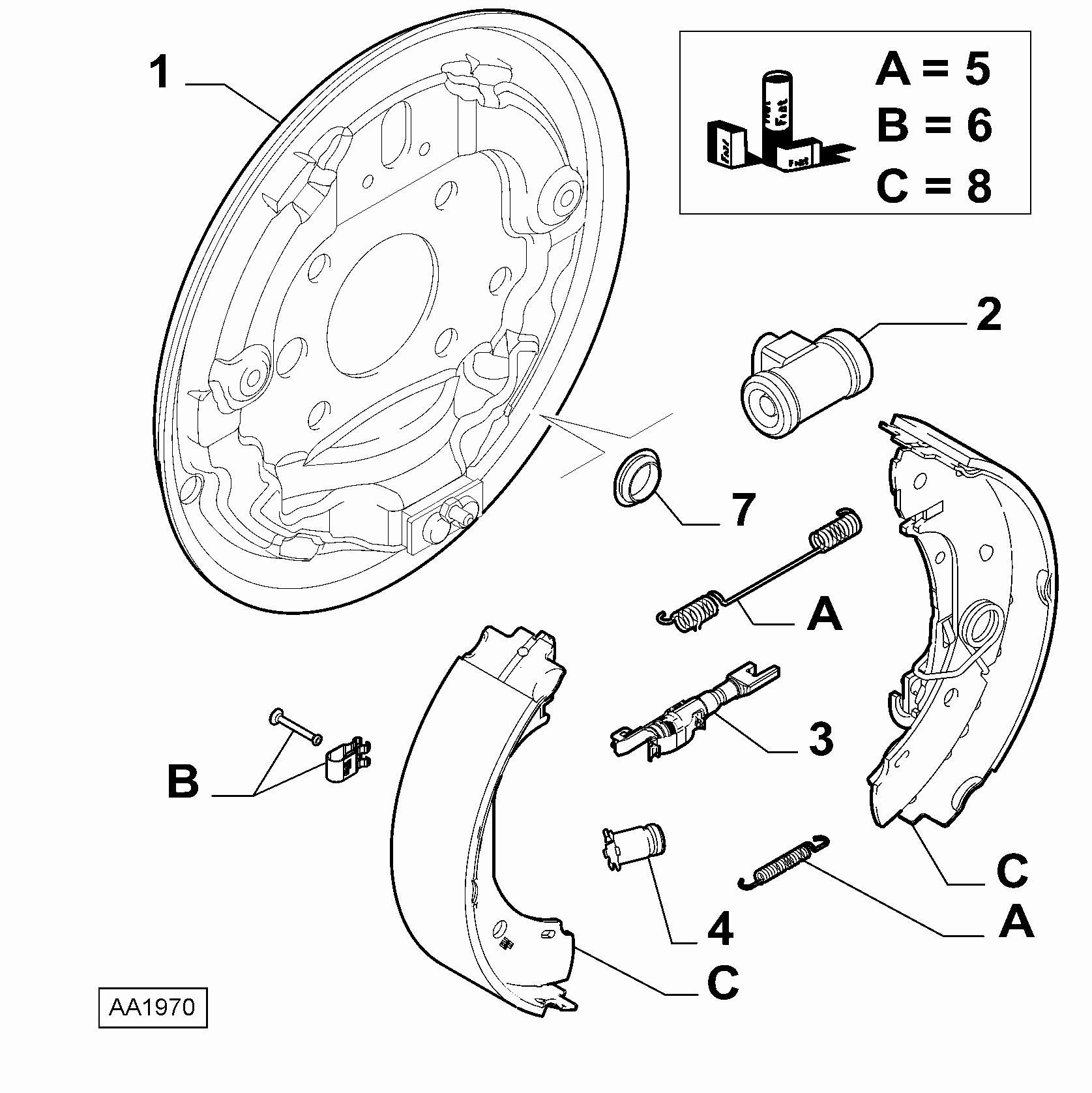 FORD 77362444 - Kit ganasce freno www.autoricambi360.it