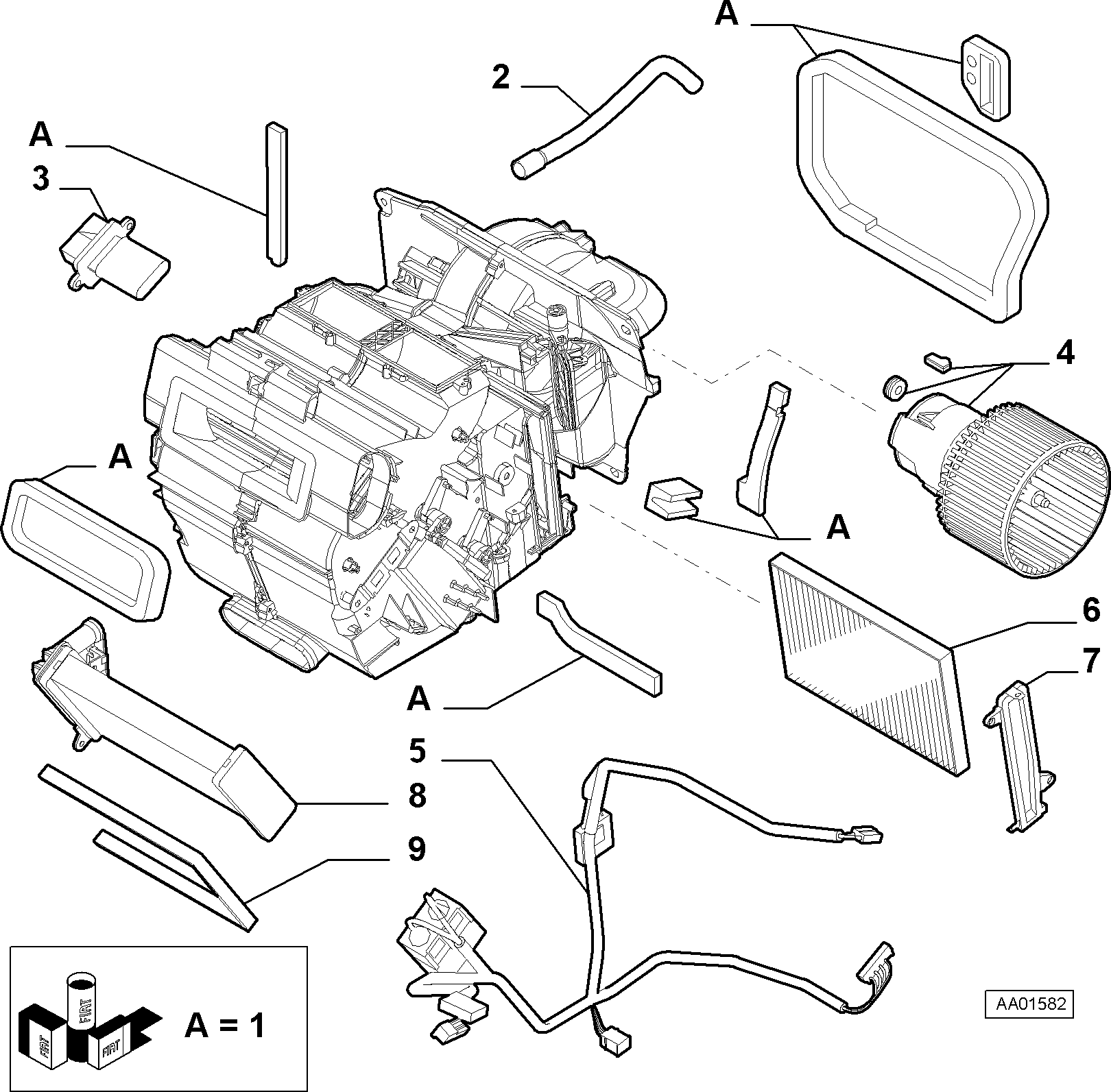 FCA 7082301 - Filtro, Aria abitacolo www.autoricambi360.it